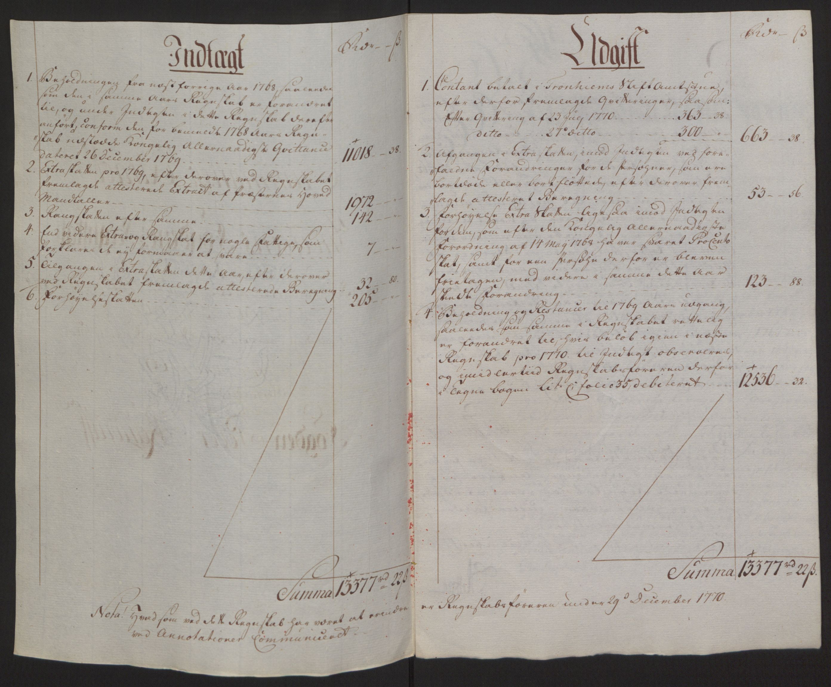 Rentekammeret inntil 1814, Reviderte regnskaper, Fogderegnskap, AV/RA-EA-4092/R63/L4420: Ekstraskatten Inderøy, 1762-1772, p. 345