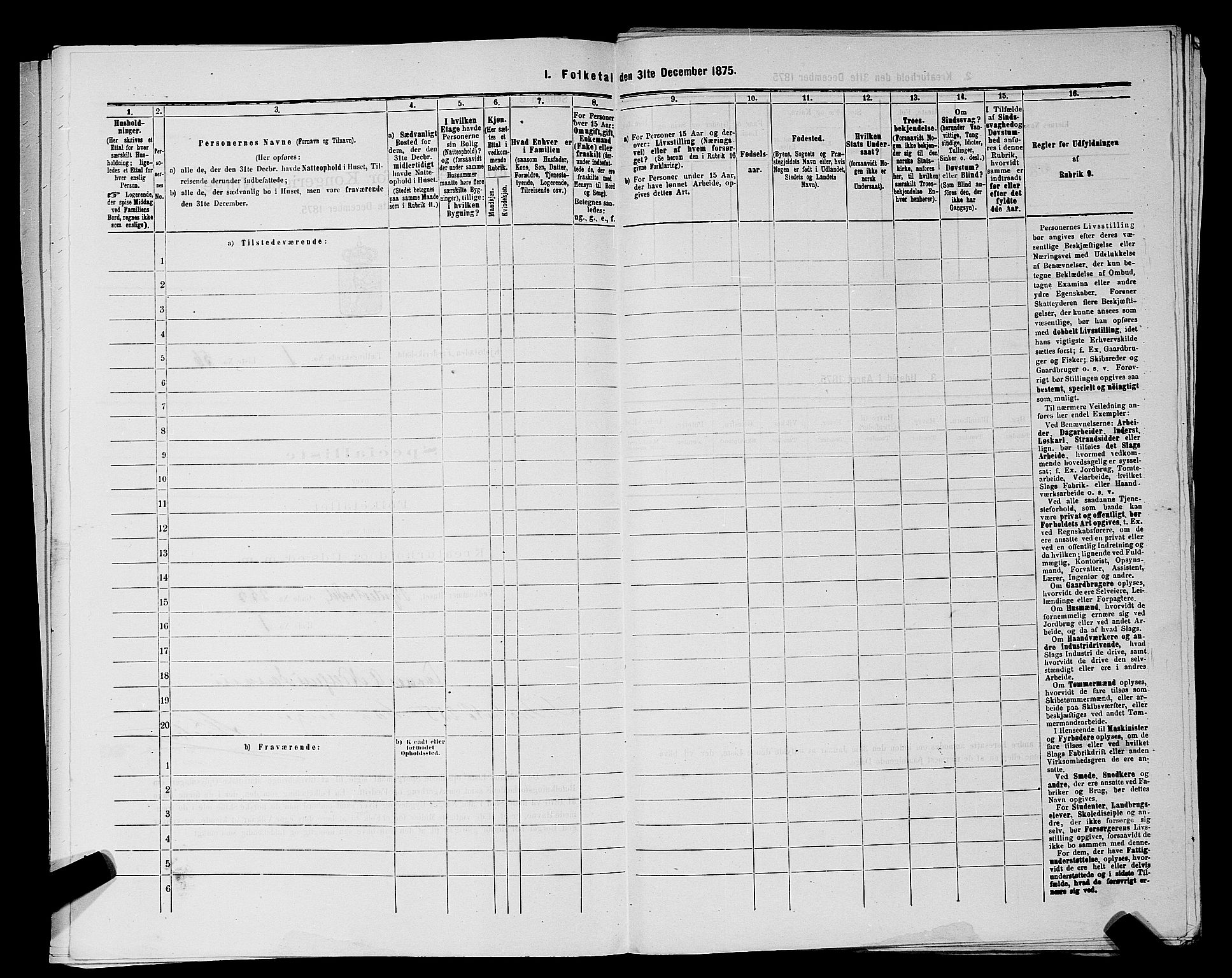 RA, 1875 census for 0101P Fredrikshald, 1875, p. 138