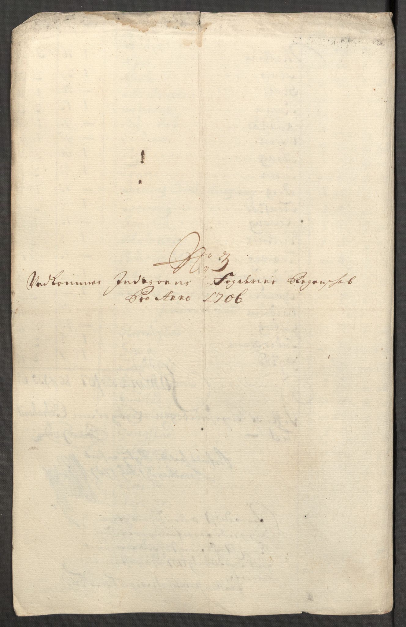 Rentekammeret inntil 1814, Reviderte regnskaper, Fogderegnskap, RA/EA-4092/R63/L4315: Fogderegnskap Inderøy, 1706-1707, p. 125