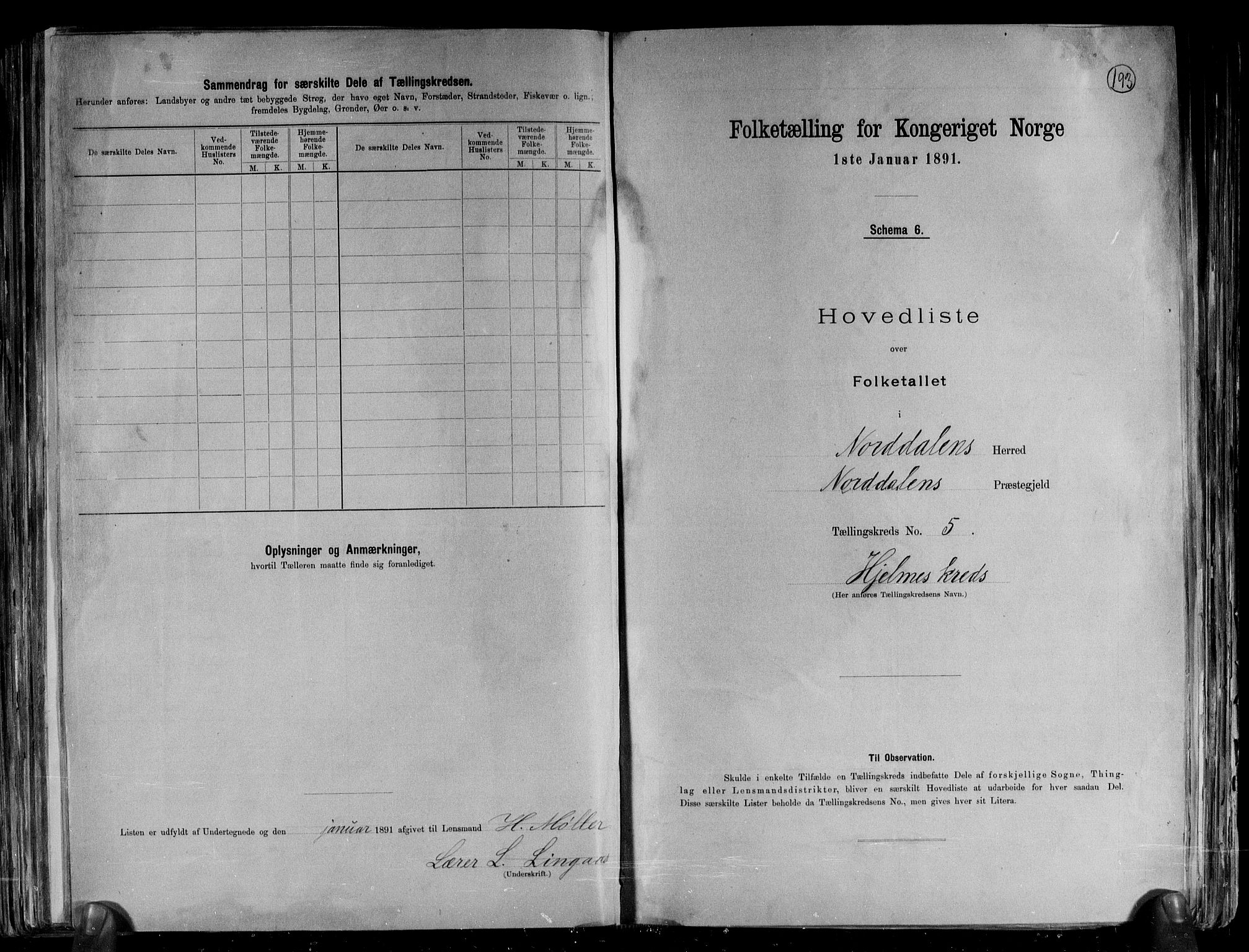 RA, 1891 census for 1524 Norddal, 1891, p. 12