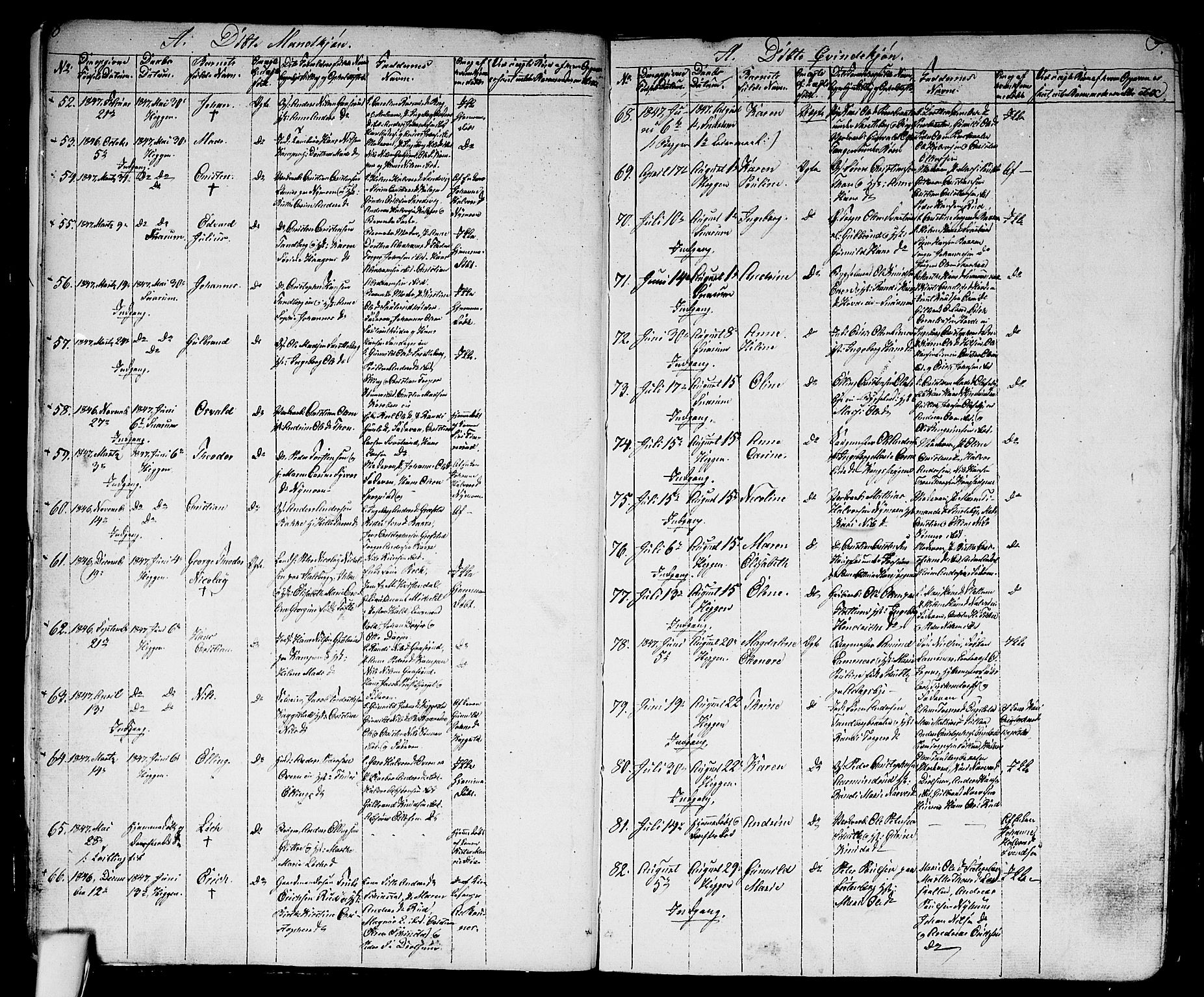 Modum kirkebøker, SAKO/A-234/G/Ga/L0005: Parish register (copy) no. I 5, 1847-1853, p. 8-9