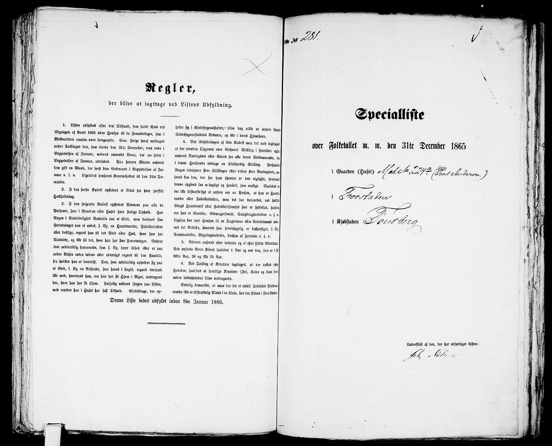 RA, 1865 census for Tønsberg, 1865, p. 604