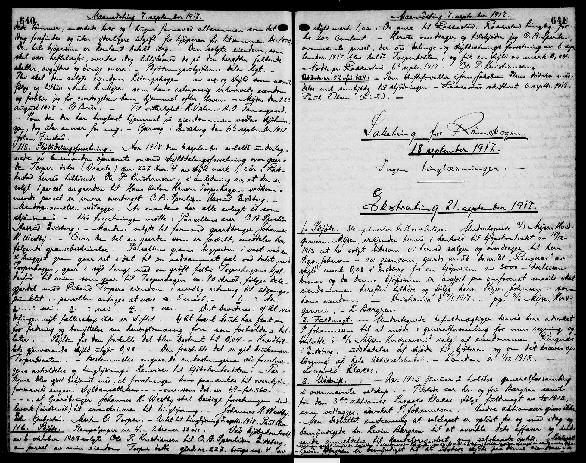 Rakkestad sorenskriveri, AV/SAO-A-10686/G/Gb/Gba/Gbaa/L0032: Mortgage book no. 32, 1916-1918, p. 640-641