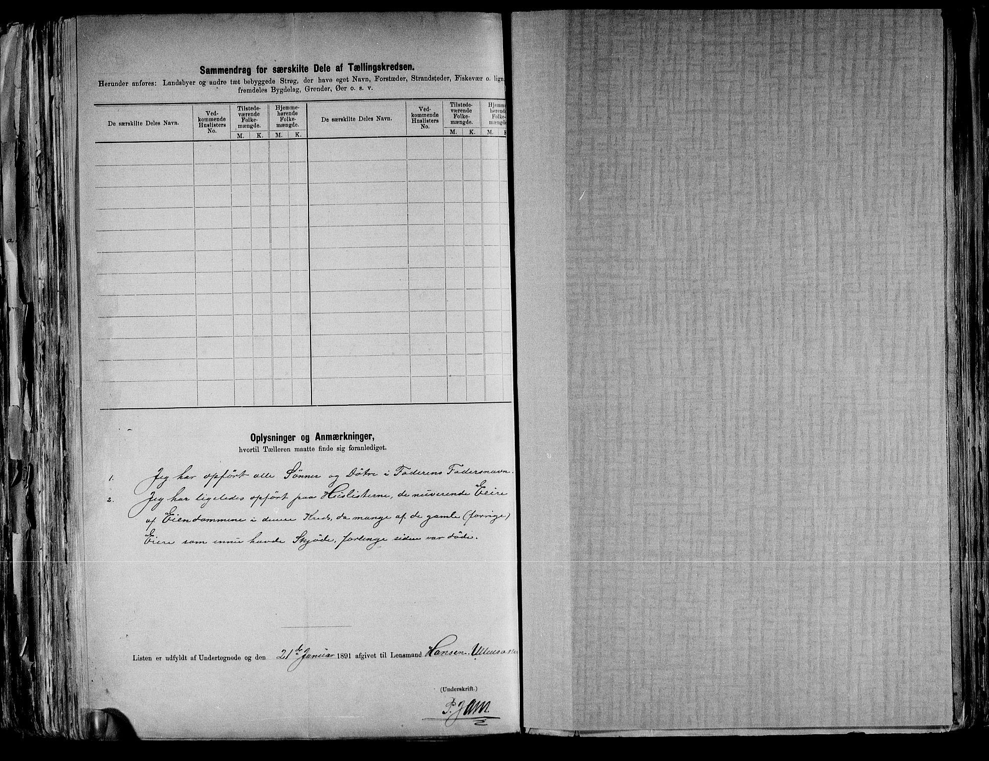 RA, 1891 census for 0235 Ullensaker, 1891, p. 35