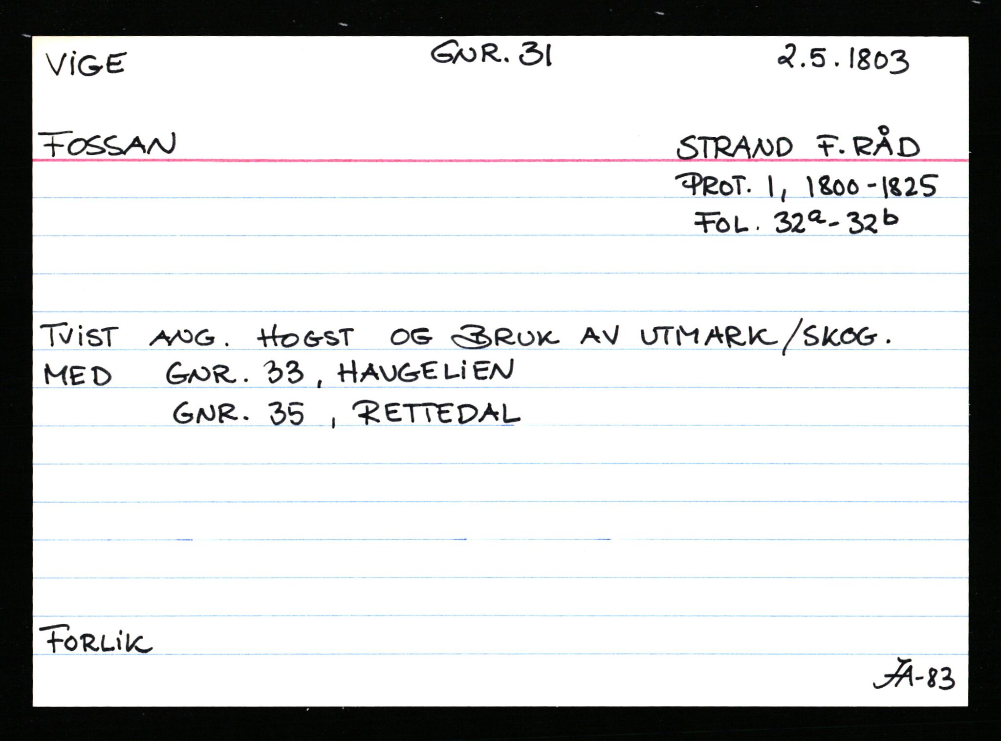 Statsarkivet i Stavanger, AV/SAST-A-101971/03/Y/Ym/L0066: Åstedskort sortert etter gårdsnavn: Veshovde - Vik, 1600-1950, p. 453