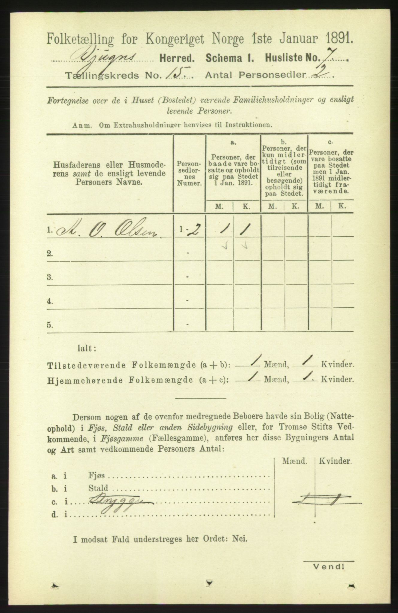 RA, 1891 census for 1627 Bjugn, 1891, p. 4220