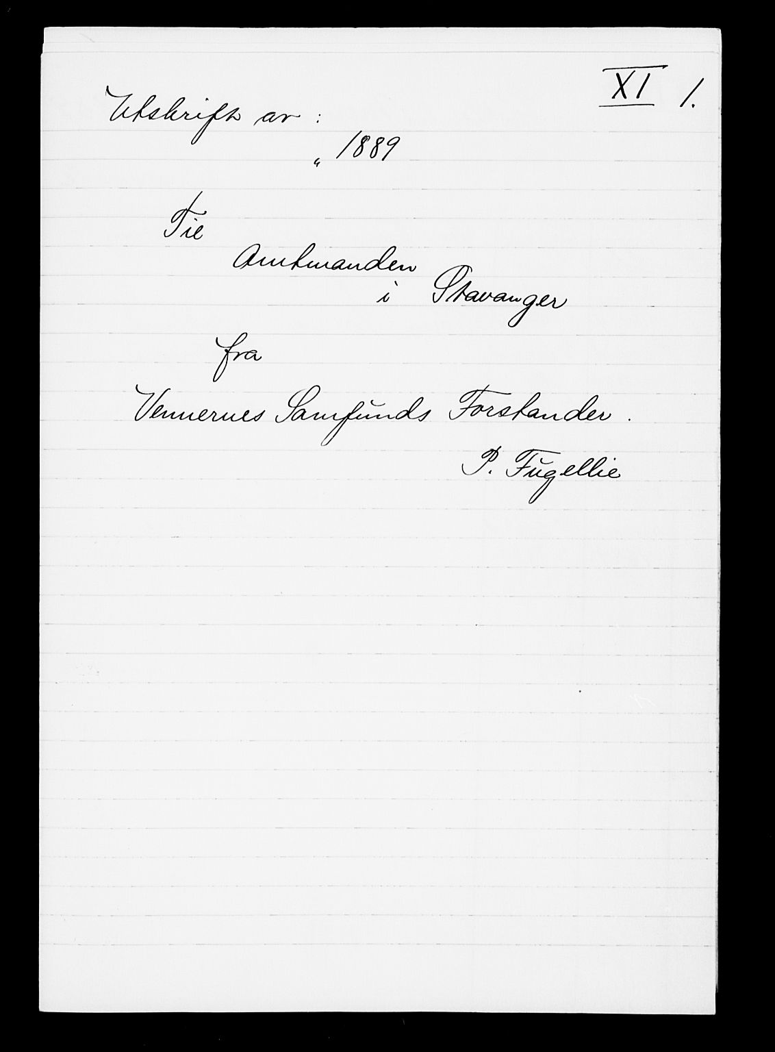 Pa 0160 - Vennenes Samfunn, Stavanger, AV/SAST-A-100269/F: Dissenter register no. -, 1840-1900