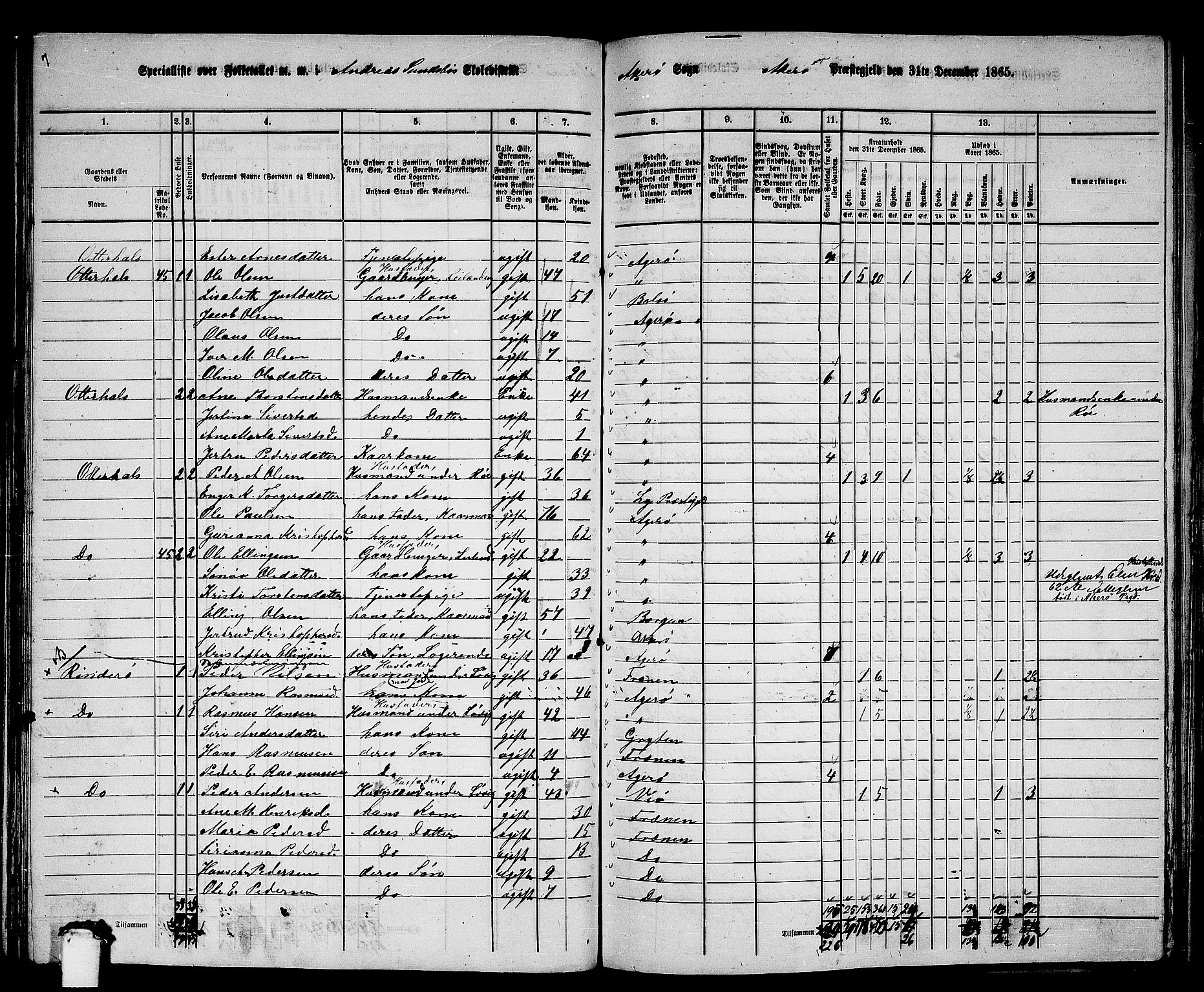 RA, 1865 census for Aukra, 1865, p. 89