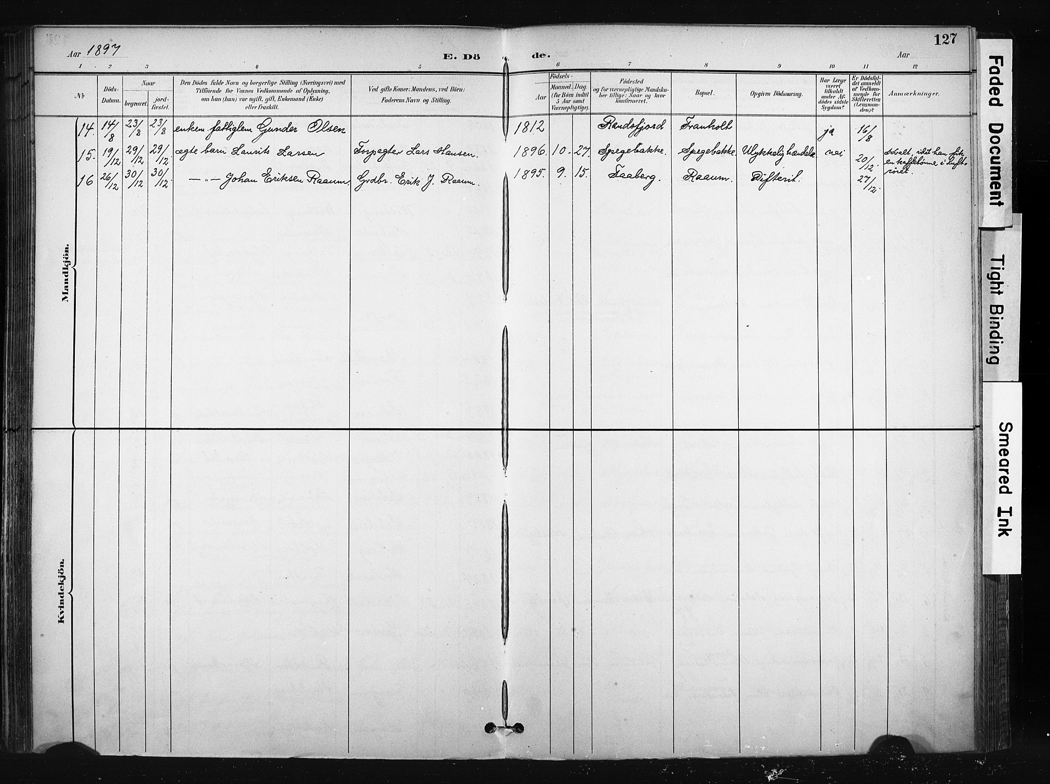 Søndre Land prestekontor, AV/SAH-PREST-122/K/L0004: Parish register (official) no. 4, 1895-1904, p. 127