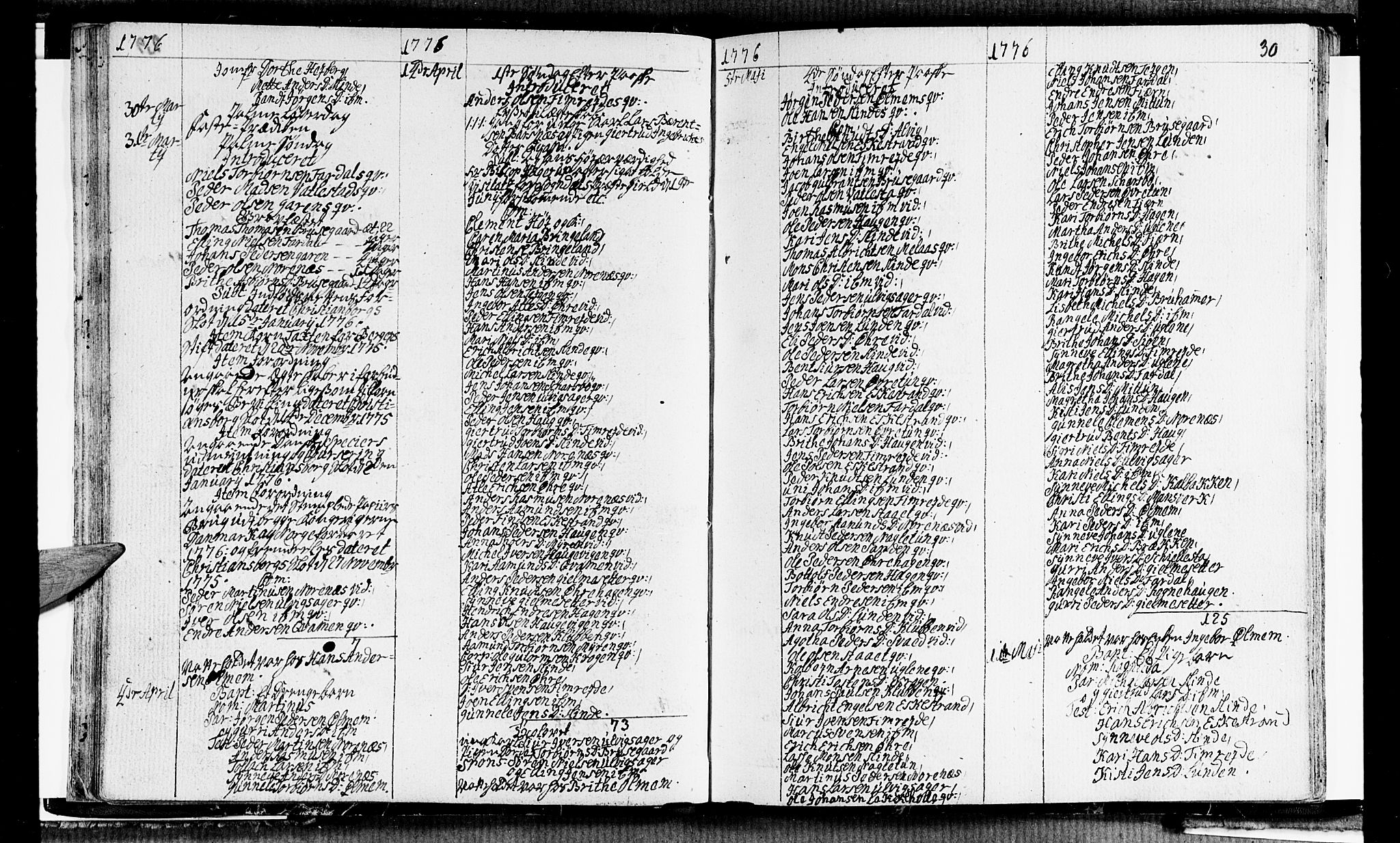Sogndal sokneprestembete, AV/SAB-A-81301/H/Haa/Haaa/L0006: Parish register (official) no. A 6, 1770-1782, p. 30