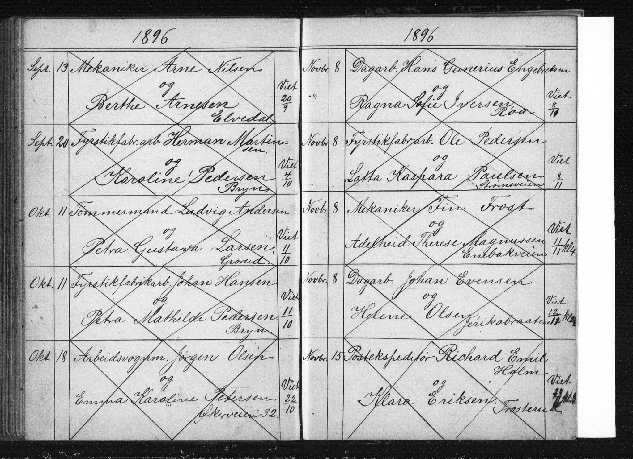 Østre Aker prestekontor Kirkebøker, SAO/A-10840/H/Ha/L0005: Banns register no. I 5, 1879-1899