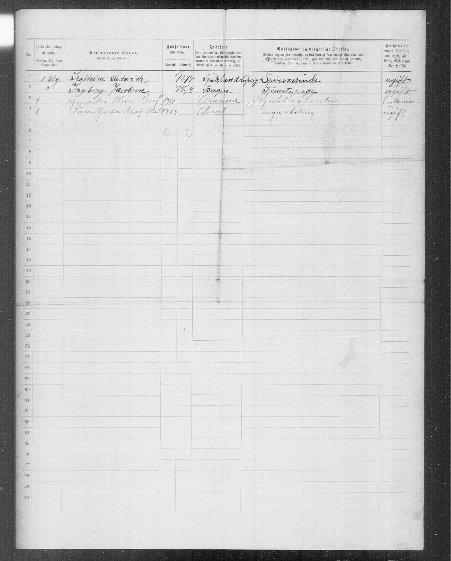 OBA, Municipal Census 1899 for Kristiania, 1899, p. 9632