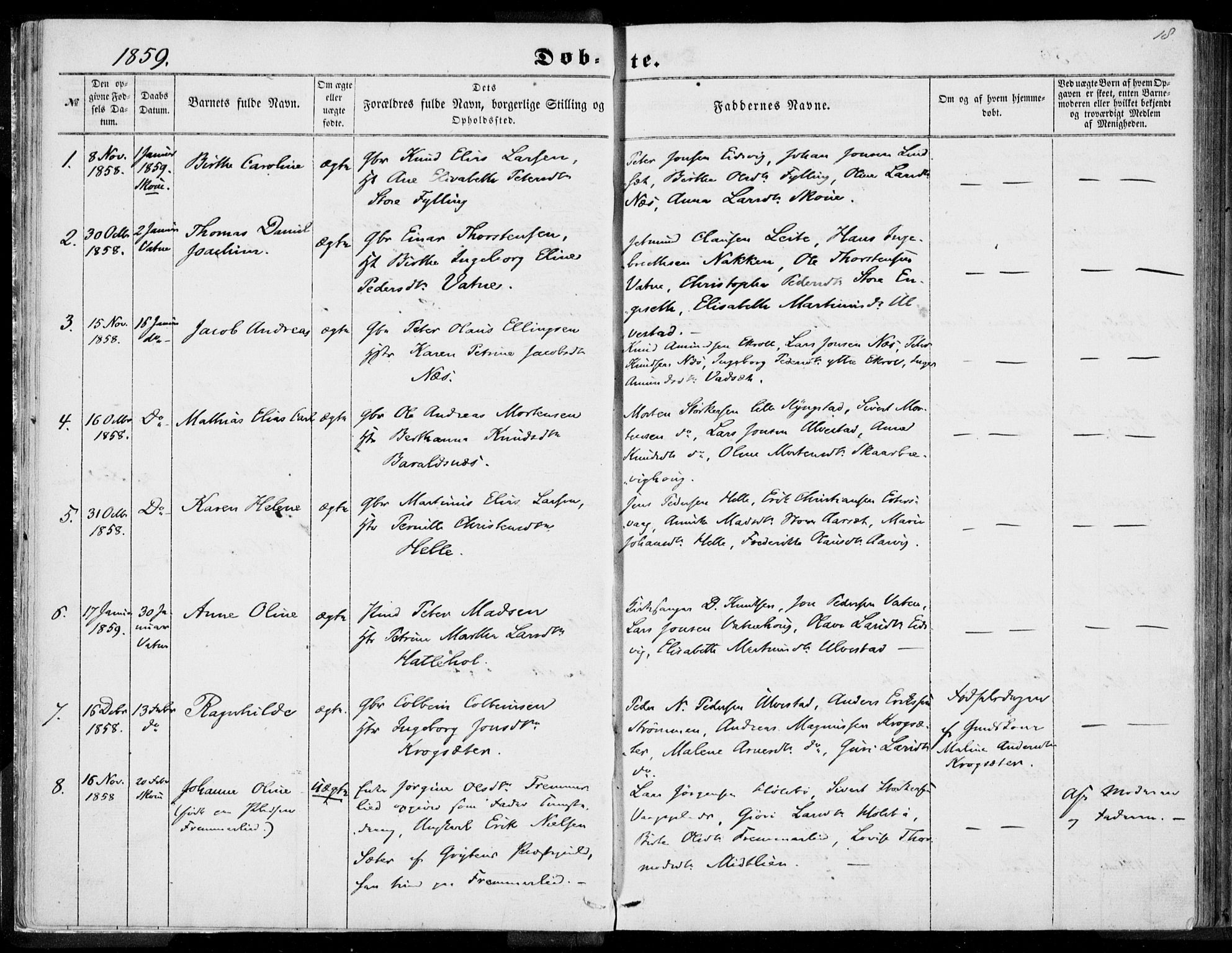 Ministerialprotokoller, klokkerbøker og fødselsregistre - Møre og Romsdal, AV/SAT-A-1454/524/L0354: Parish register (official) no. 524A06, 1857-1863, p. 18