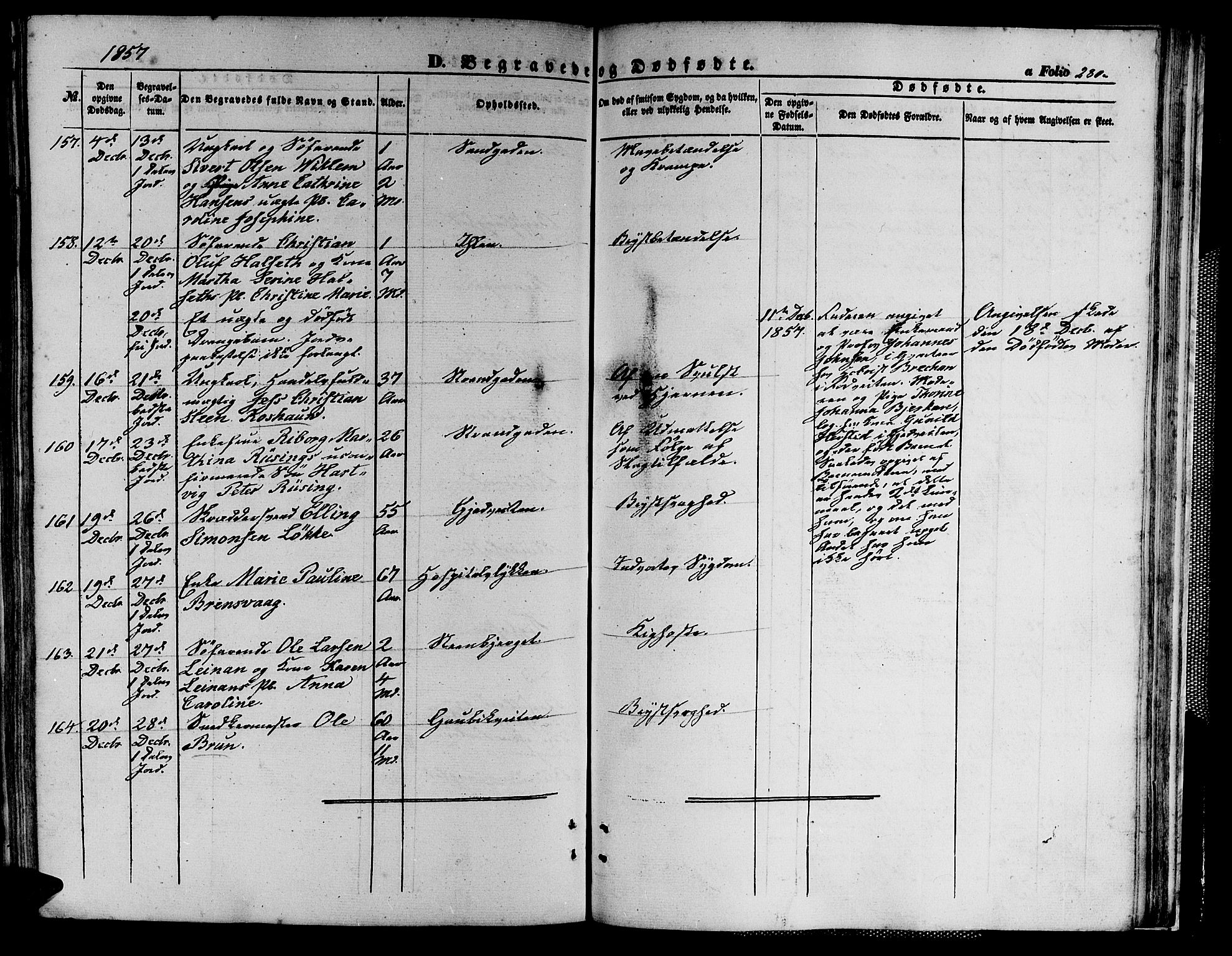 Ministerialprotokoller, klokkerbøker og fødselsregistre - Sør-Trøndelag, SAT/A-1456/602/L0138: Parish register (copy) no. 602C06, 1853-1858, p. 280