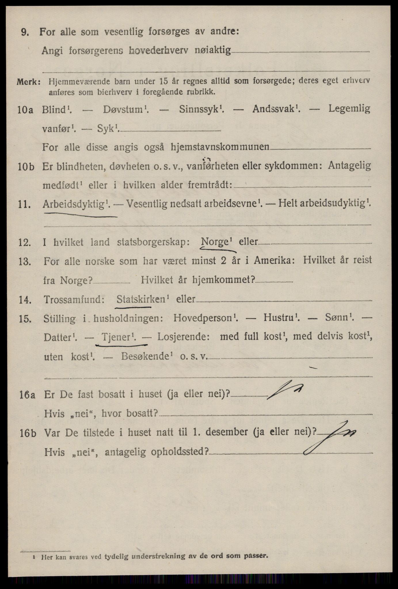 SAT, 1920 census for Giske, 1920, p. 3625