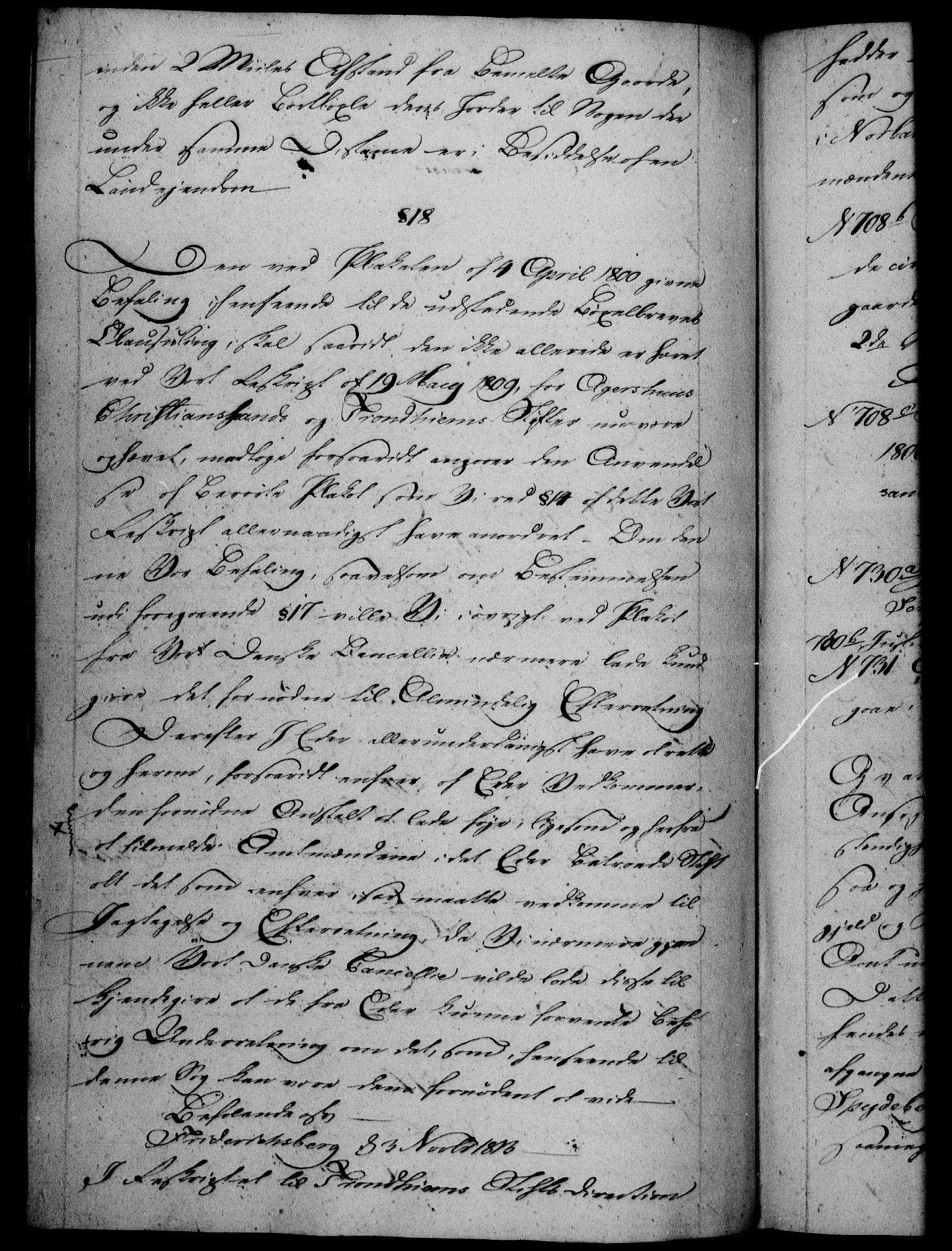 Danske Kanselli 1800-1814, RA/EA-3024/H/Hf/Hfb/Hfba/L0005: Registranter, 1811-1814, p. 405b