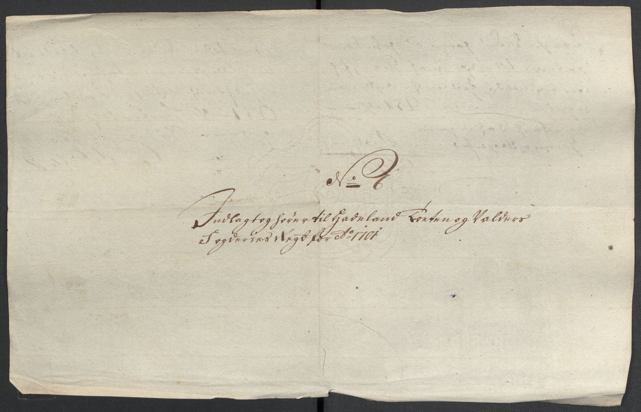 Rentekammeret inntil 1814, Reviderte regnskaper, Fogderegnskap, RA/EA-4092/R18/L1299: Fogderegnskap Hadeland, Toten og Valdres, 1701, p. 360