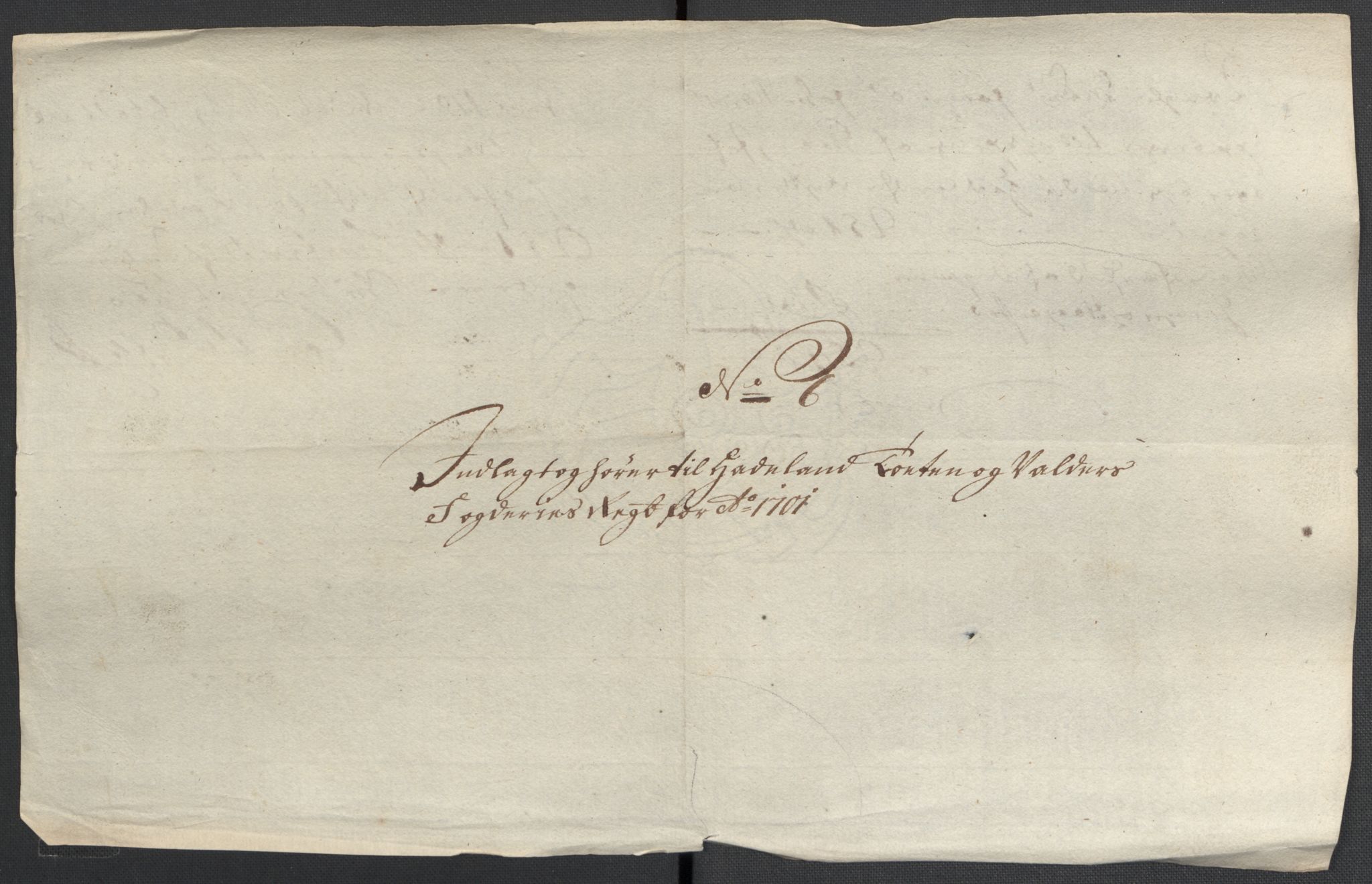 Rentekammeret inntil 1814, Reviderte regnskaper, Fogderegnskap, AV/RA-EA-4092/R18/L1299: Fogderegnskap Hadeland, Toten og Valdres, 1701, p. 360