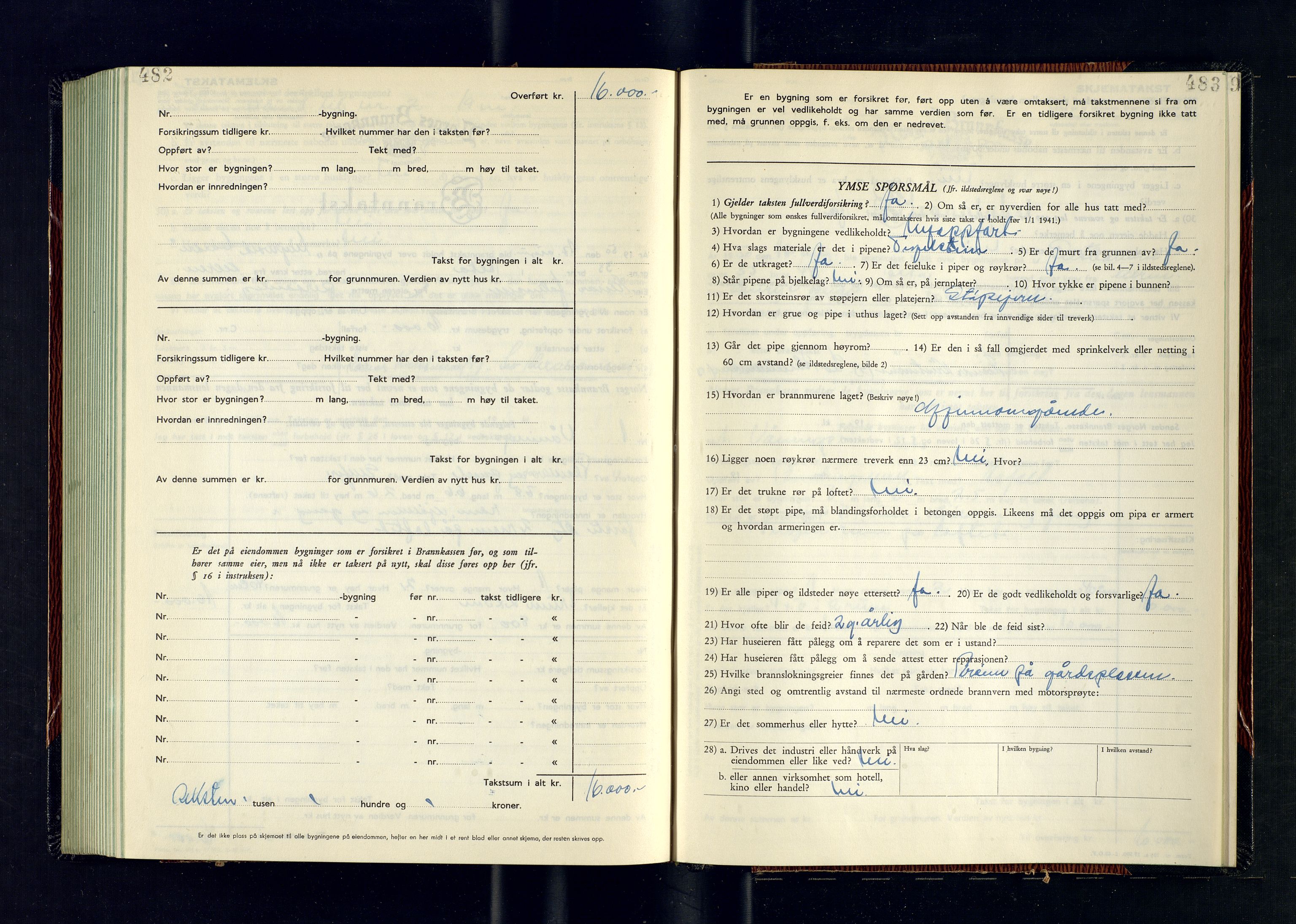 Alta lensmannskontor, AV/SATØ-S-1165/O/Ob/L0182: Branntakstprotokoll, 1949-1950, p. 482-483