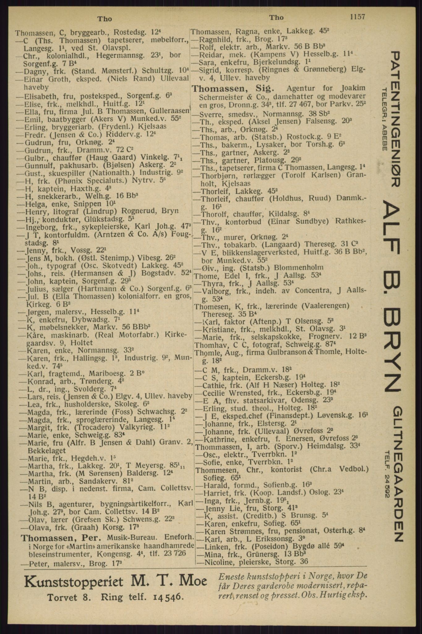 Kristiania/Oslo adressebok, PUBL/-, 1929, p. 1157