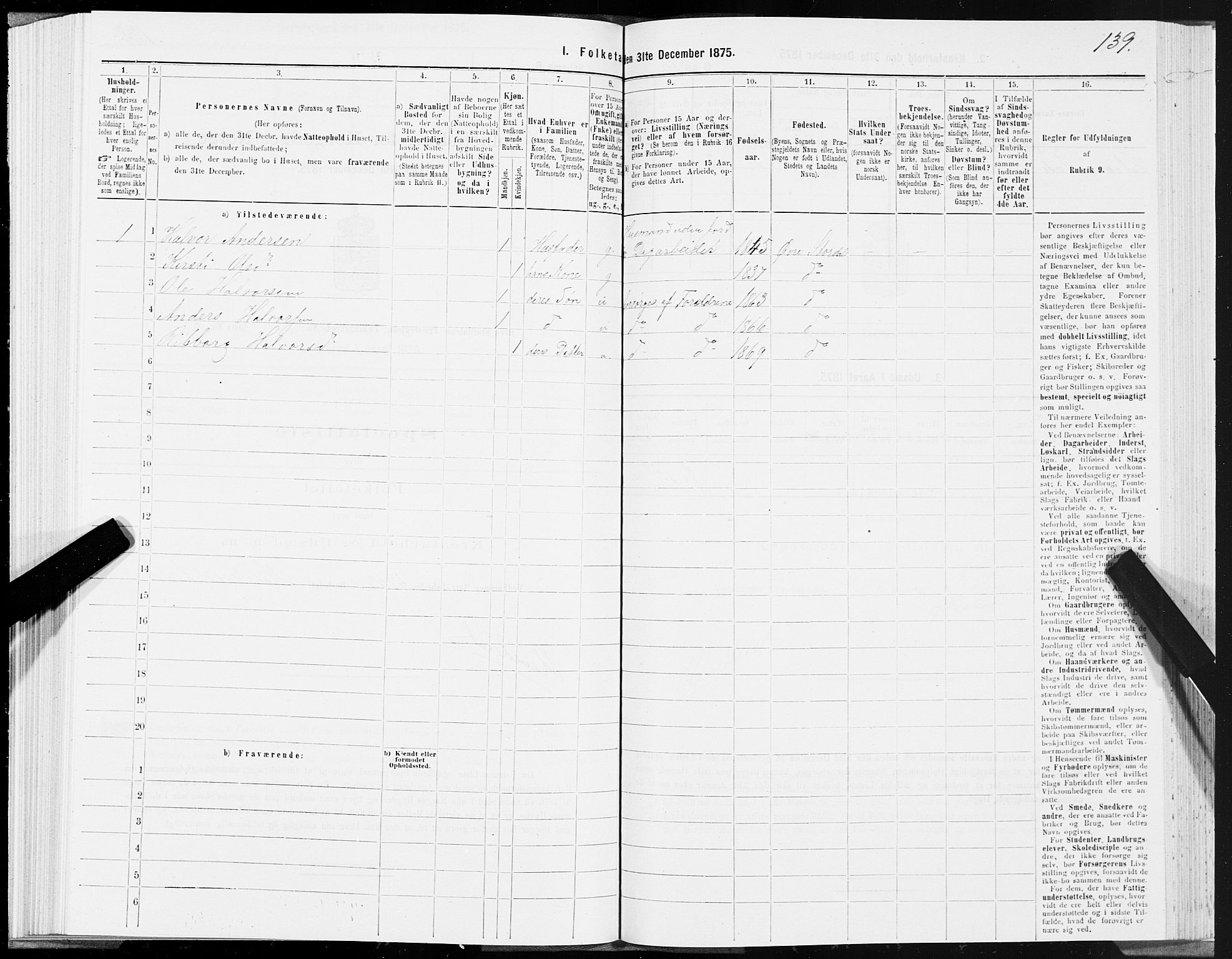 SAT, 1875 census for 1711P Øvre Stjørdal, 1875, p. 2139