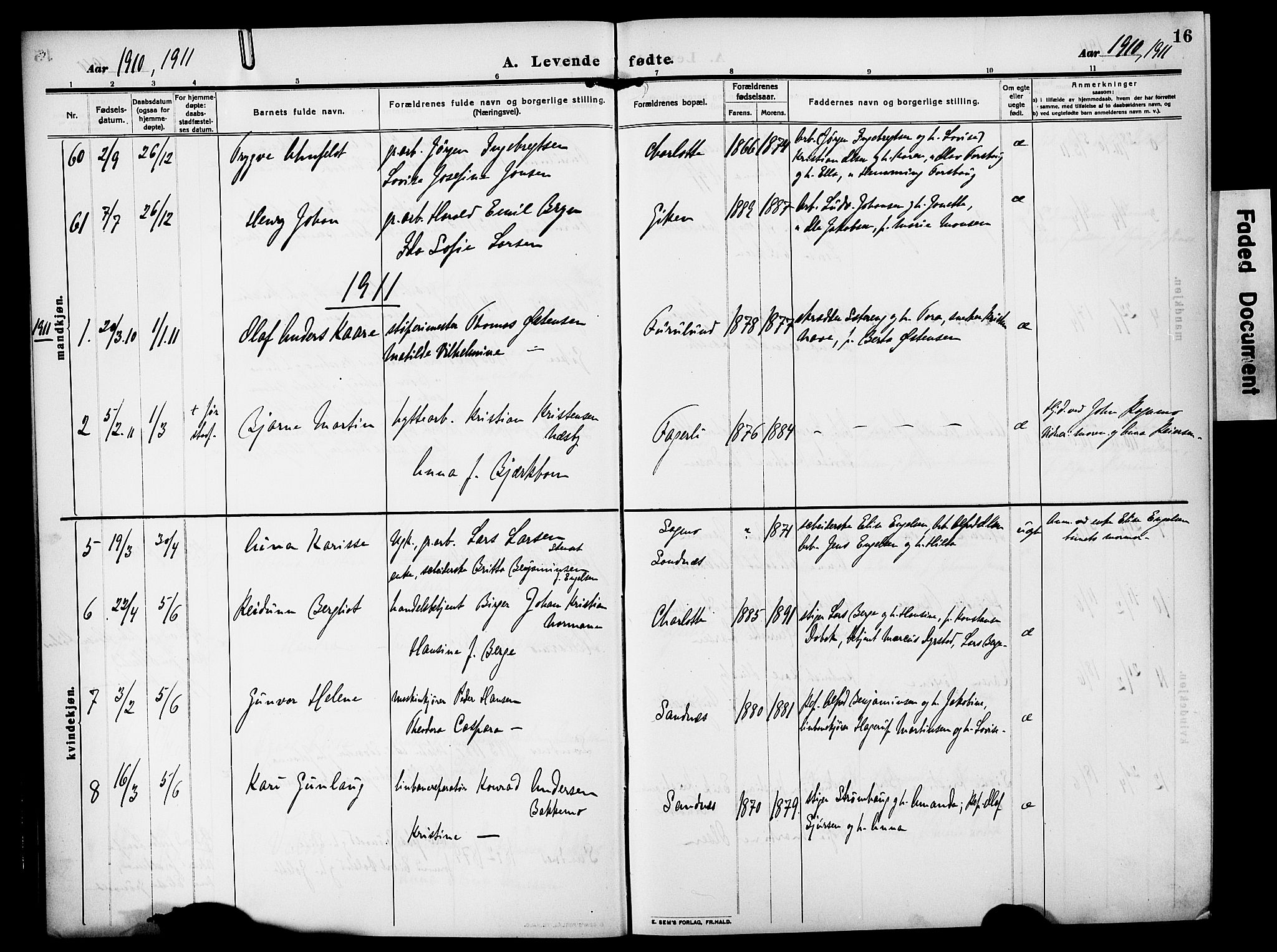 Ministerialprotokoller, klokkerbøker og fødselsregistre - Nordland, AV/SAT-A-1459/850/L0710: Parish register (official) no. 850A02, 1910-1920, p. 16