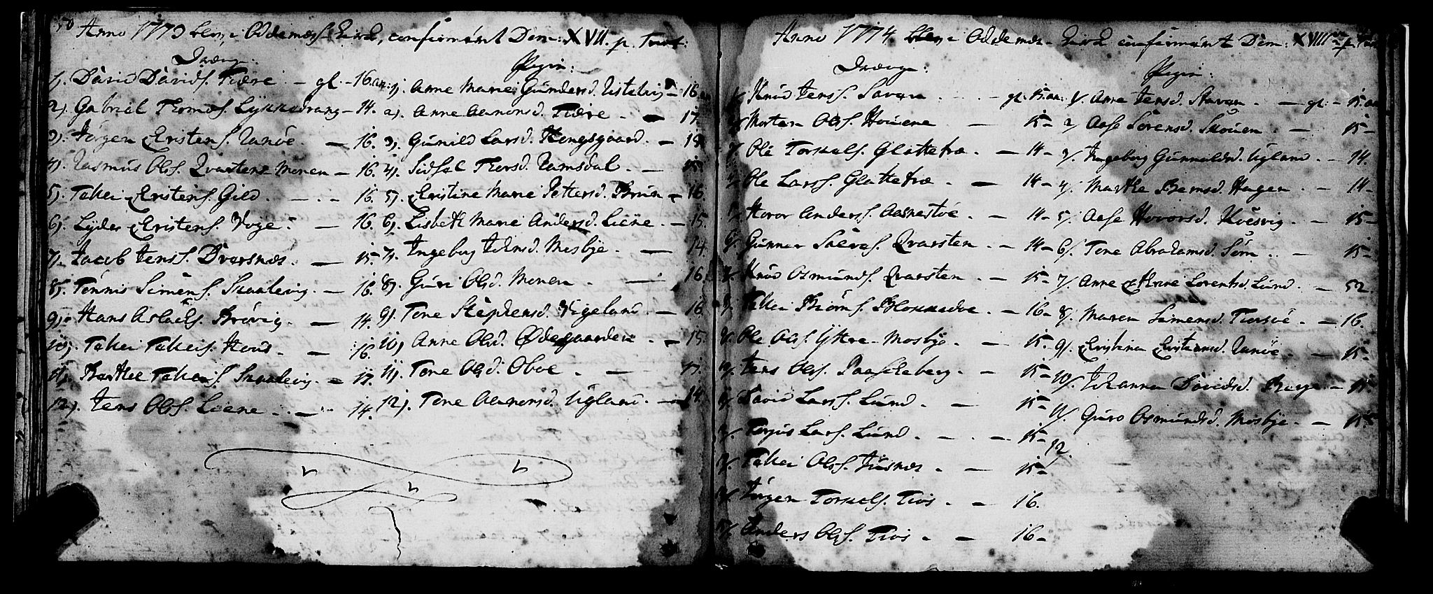 Oddernes sokneprestkontor, SAK/1111-0033/F/Fa/Faa/L0003: Parish register (official) no. A 3, 1736-1795, p. 50-51
