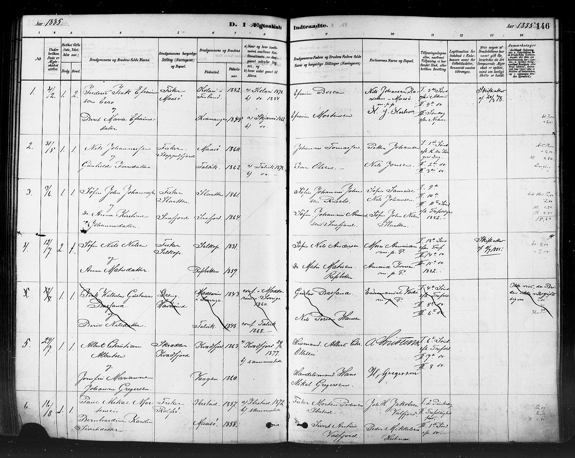 Måsøy sokneprestkontor, SATØ/S-1348/H/Ha/L0004kirke: Parish register (official) no. 4, 1878-1891, p. 146