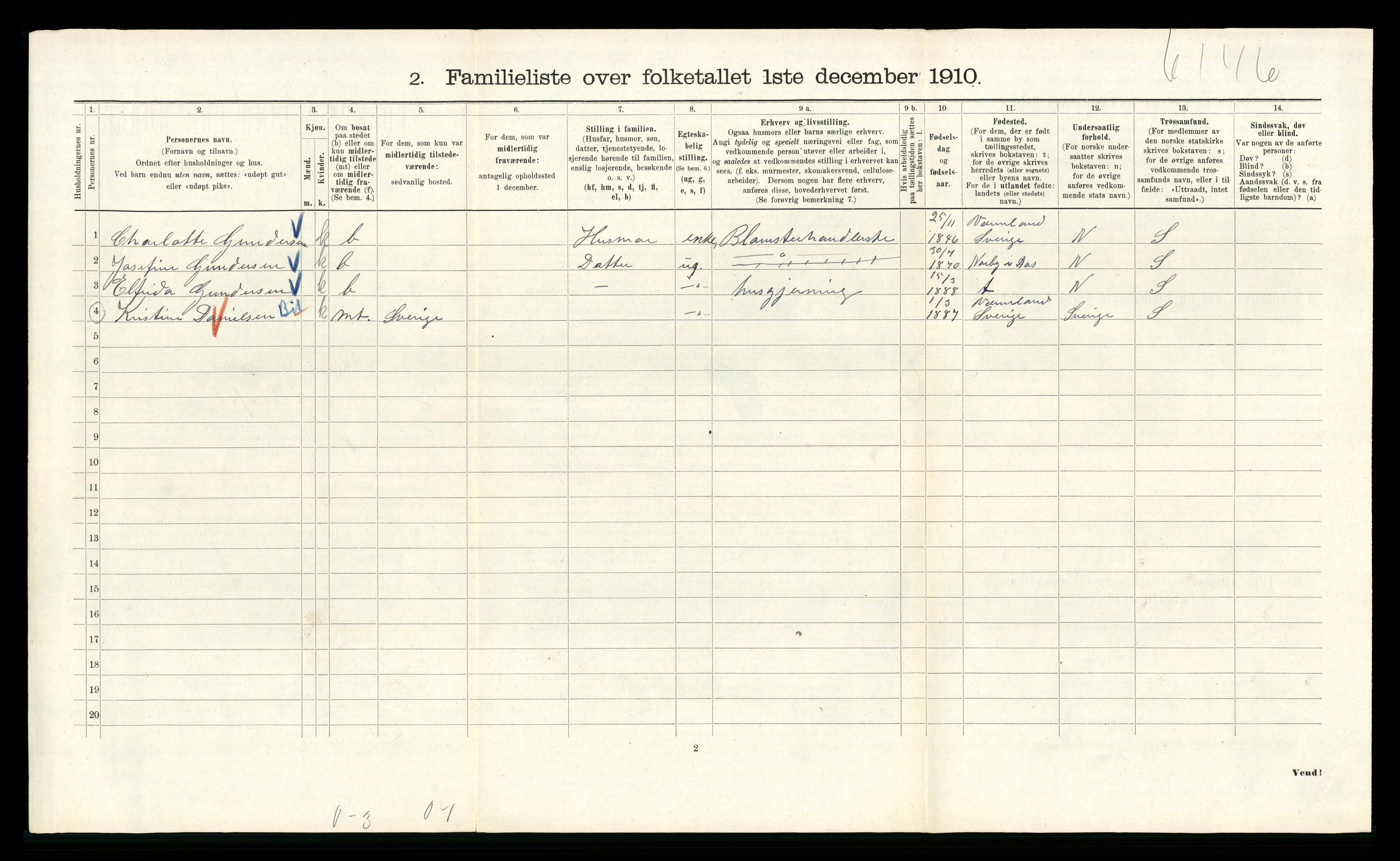 RA, 1910 census for Kristiania, 1910, p. 2292