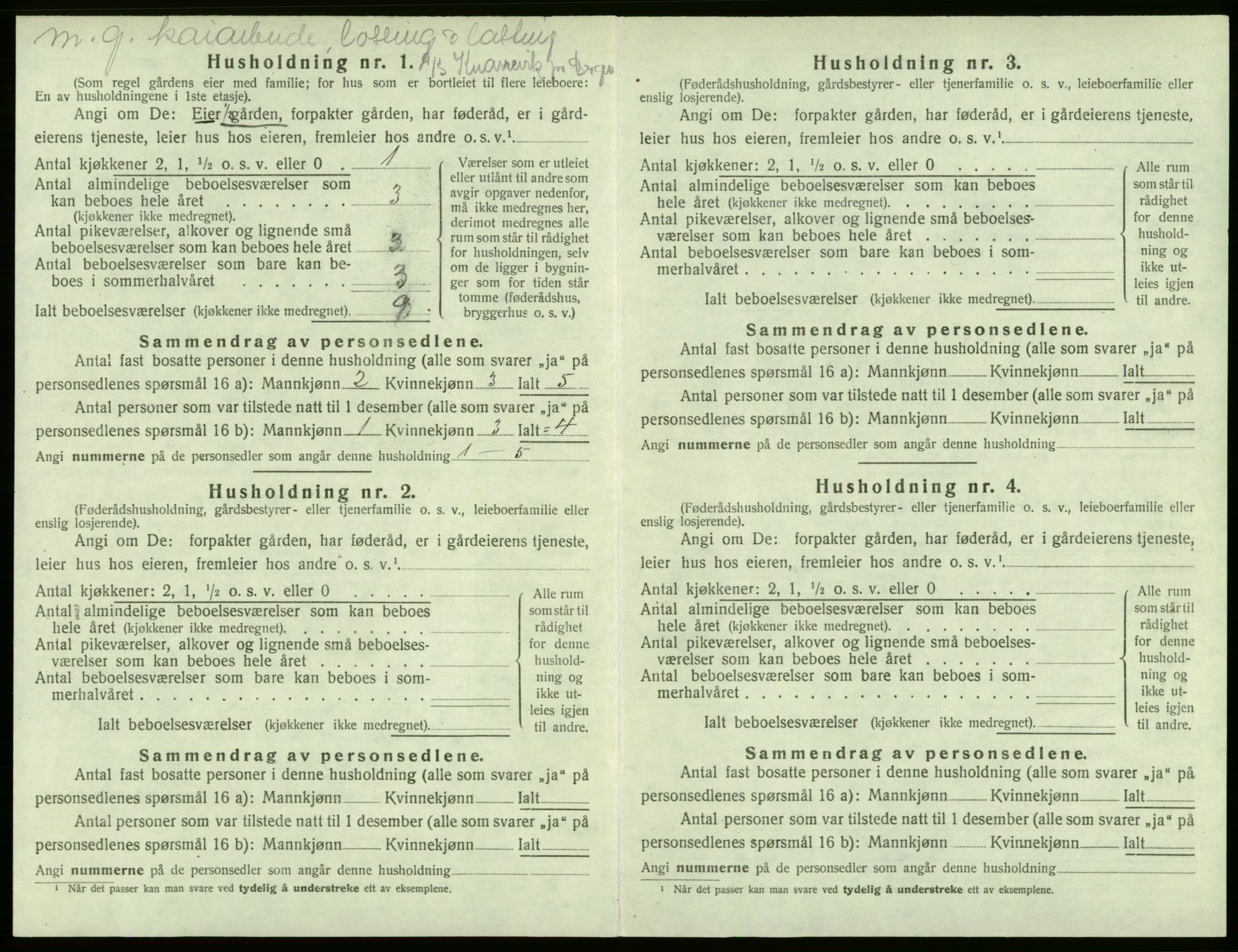 SAB, 1920 census for Sund, 1920, p. 597