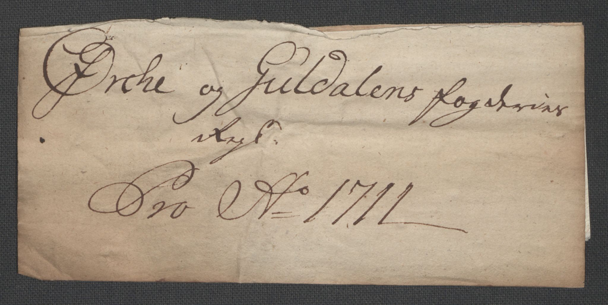 Rentekammeret inntil 1814, Reviderte regnskaper, Fogderegnskap, AV/RA-EA-4092/R60/L3961: Fogderegnskap Orkdal og Gauldal, 1711, p. 5