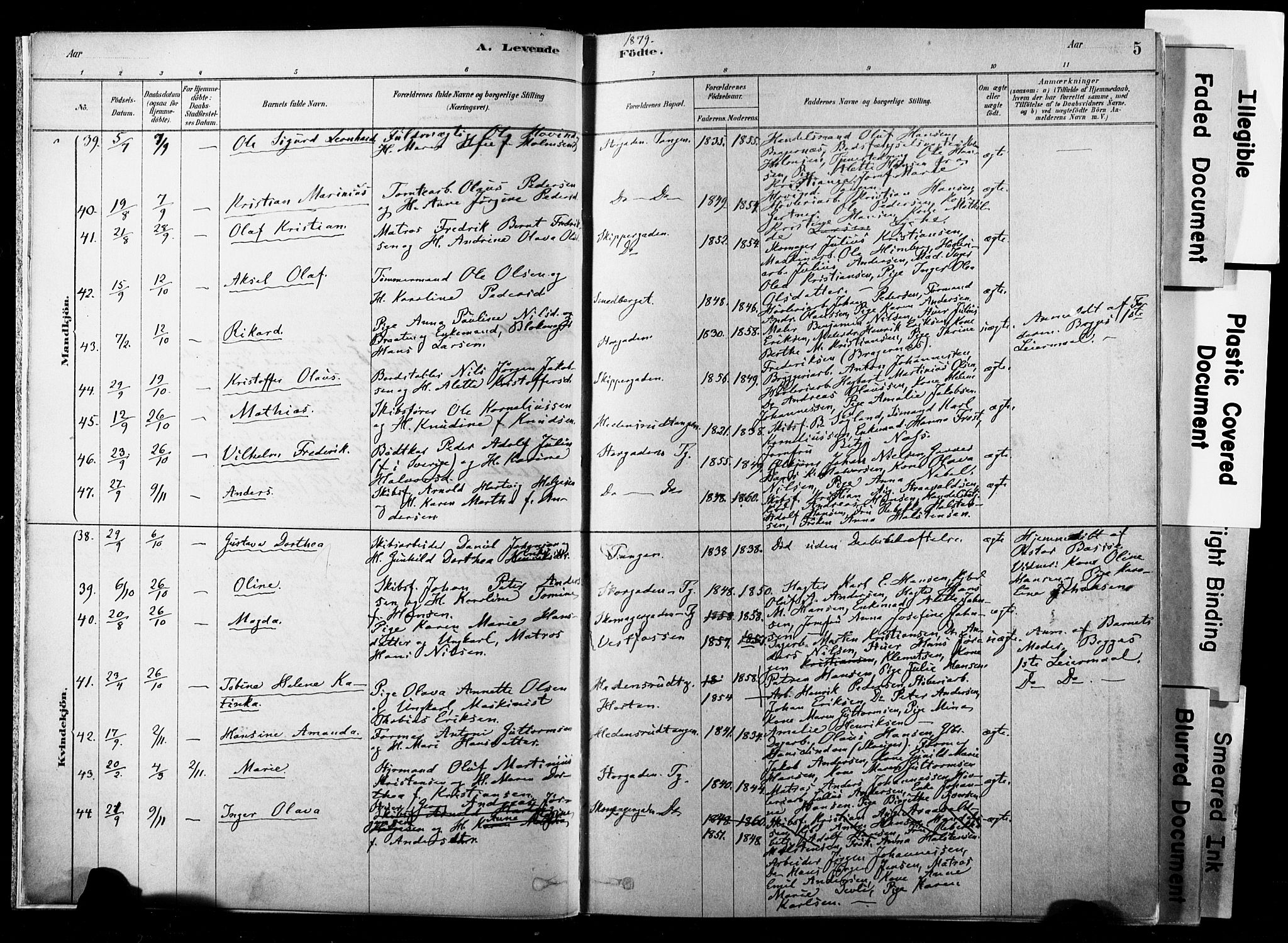 Strømsø kirkebøker, AV/SAKO-A-246/F/Fb/L0006: Parish register (official) no. II 6, 1879-1910, p. 5