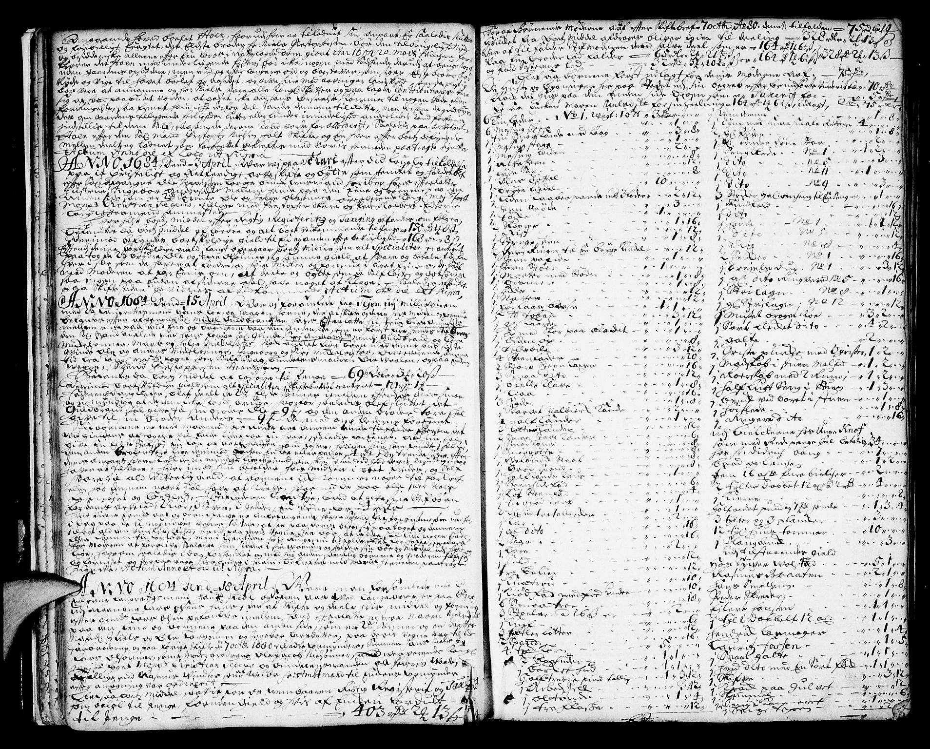 Eiker, Modum og Sigdal sorenskriveri, AV/SAKO-A-123/H/Hb/Hba/L0002a: Skifteprotokoll, 1680-1697, p. 18b-19a