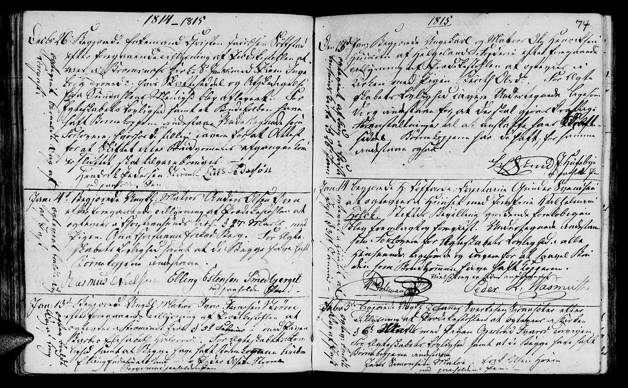 Ministerialprotokoller, klokkerbøker og fødselsregistre - Møre og Romsdal, SAT/A-1454/568/L0795: Parish register (official) no. 568A04, 1802-1845, p. 74