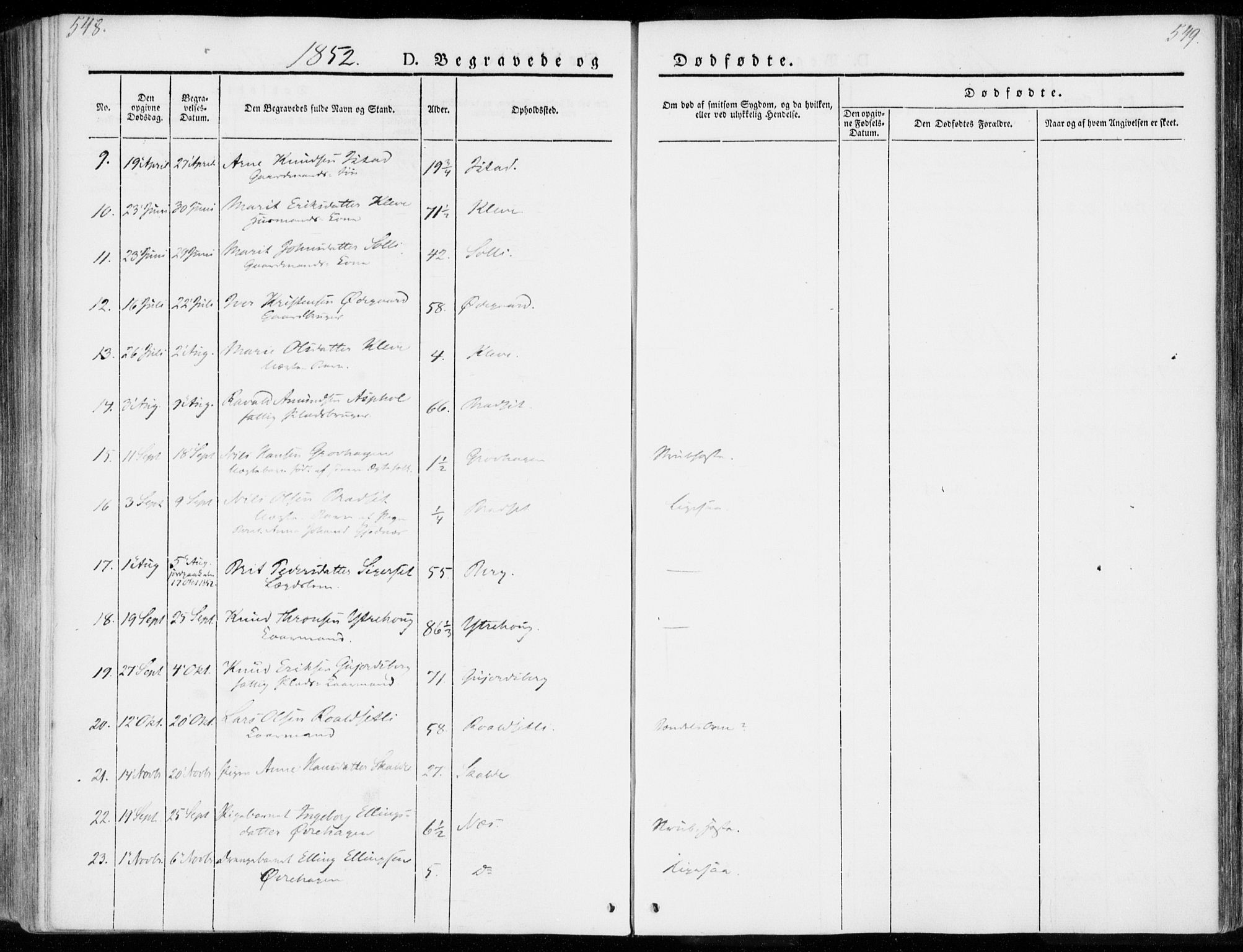Ministerialprotokoller, klokkerbøker og fødselsregistre - Møre og Romsdal, SAT/A-1454/557/L0680: Parish register (official) no. 557A02, 1843-1869, p. 548-549