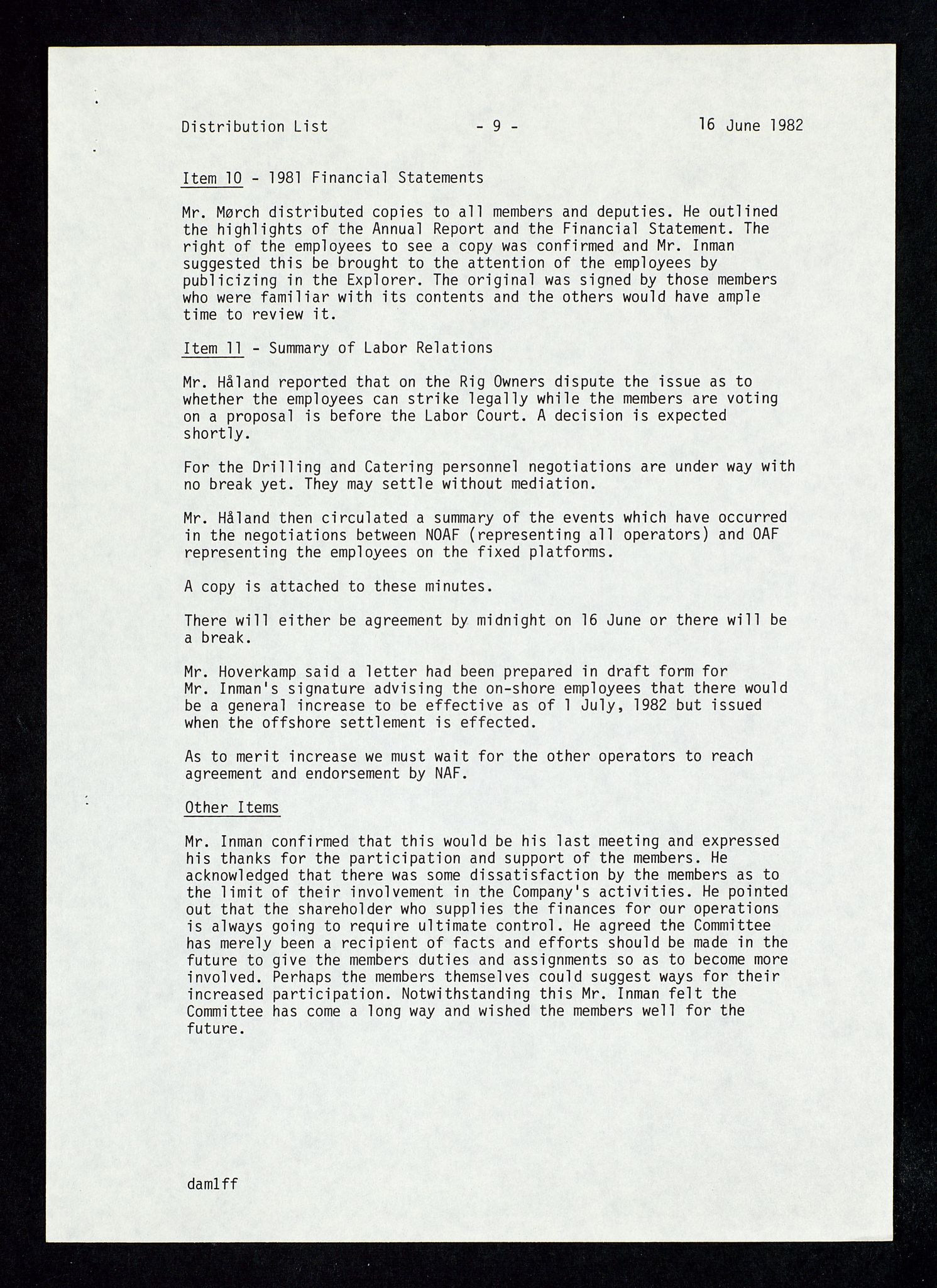 Pa 1578 - Mobil Exploration Norway Incorporated, AV/SAST-A-102024/4/D/Da/L0168: Sak og korrespondanse og styremøter, 1973-1986, p. 155