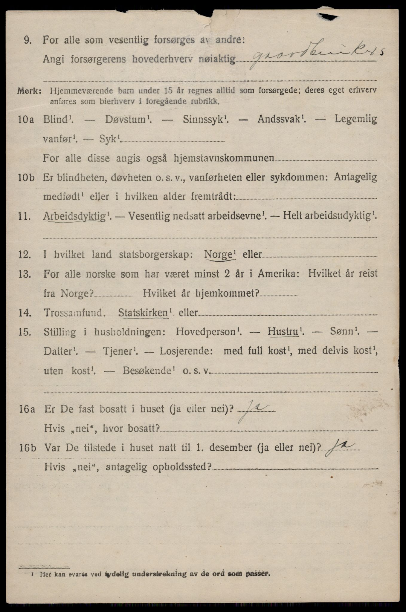SAST, 1920 census for Klepp, 1920, p. 7559