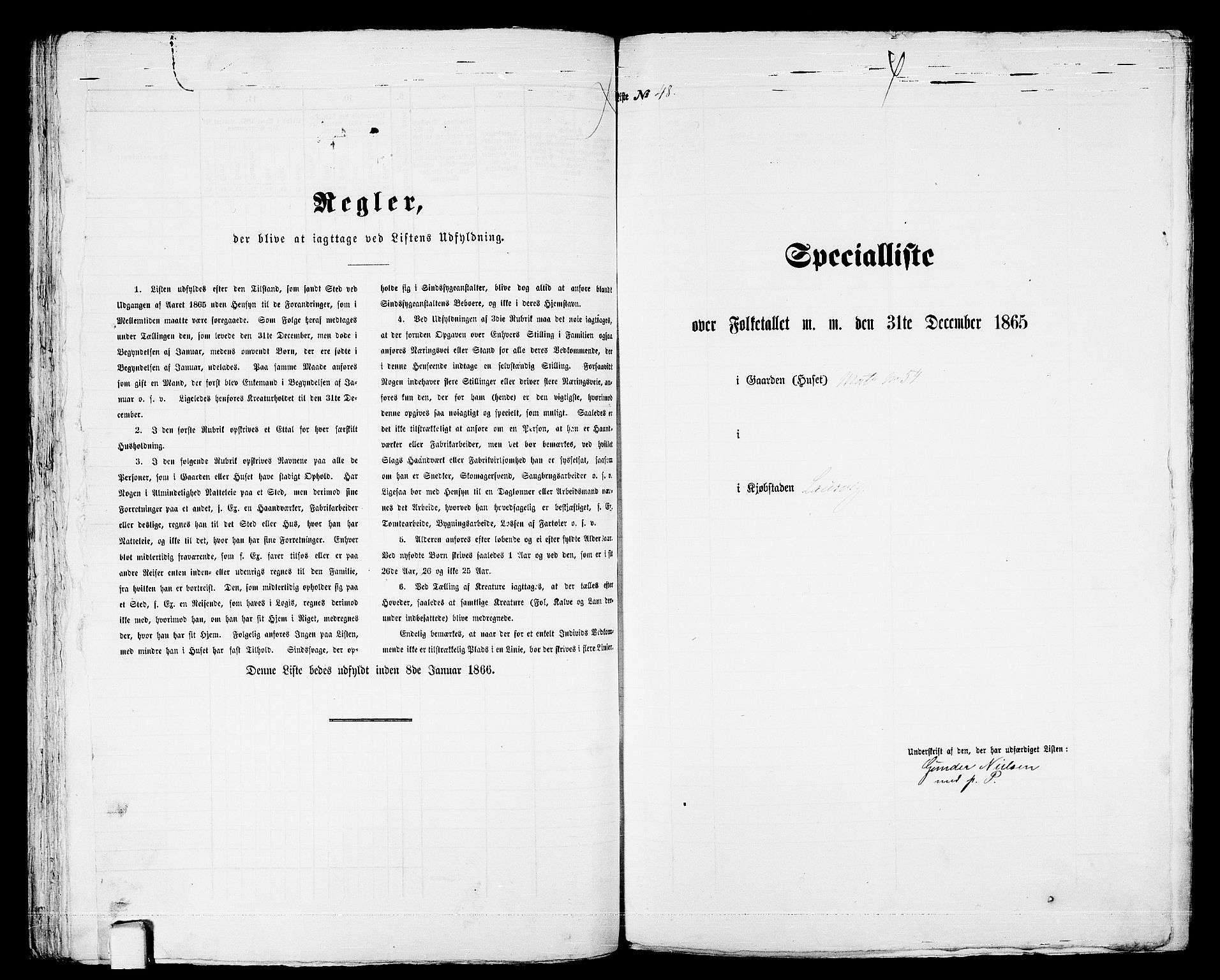 RA, 1865 census for Larvik, 1865, p. 109