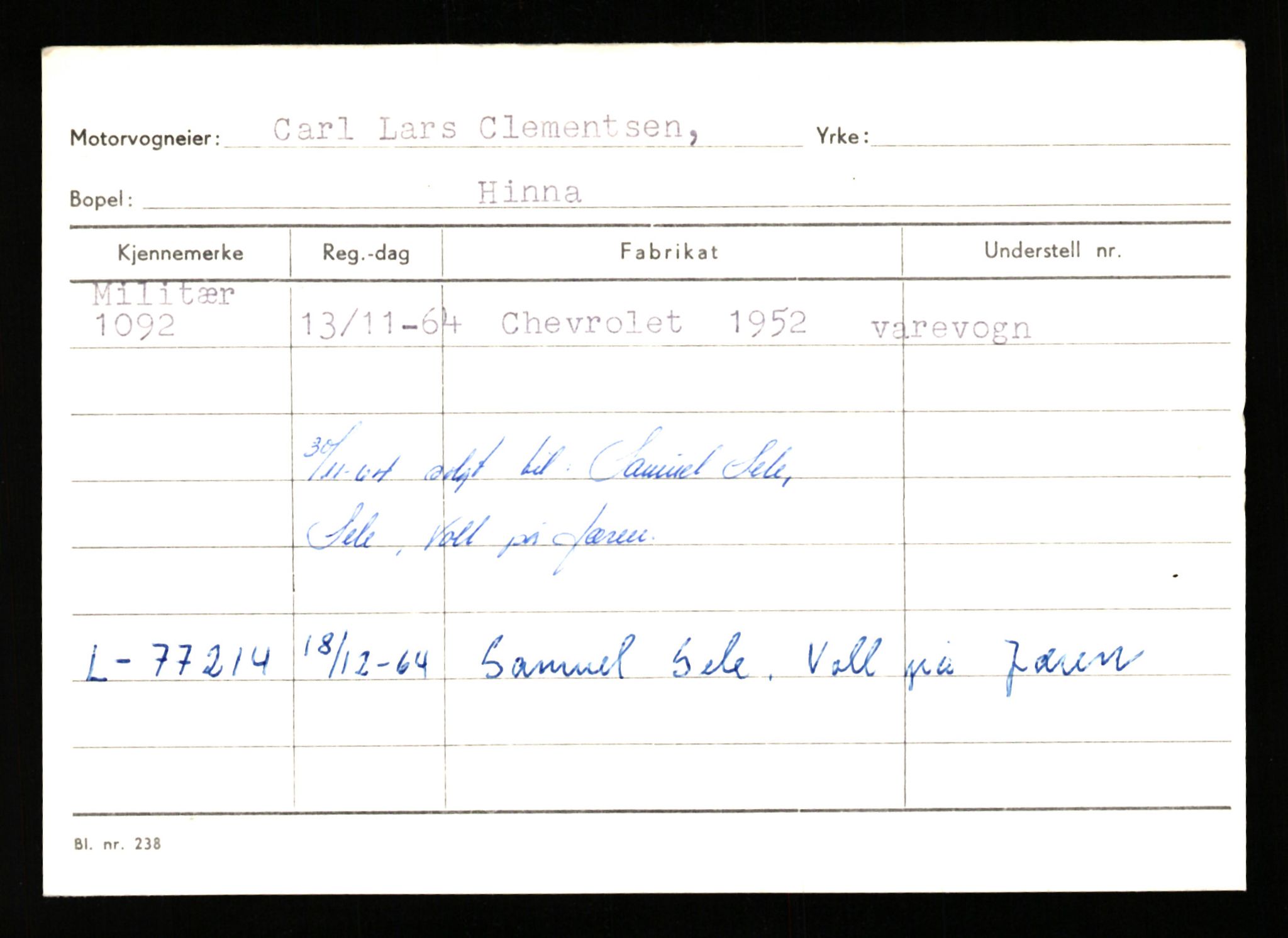 Stavanger trafikkstasjon, AV/SAST-A-101942/0/G/L0001: Registreringsnummer: 0 - 5782, 1930-1971, p. 681