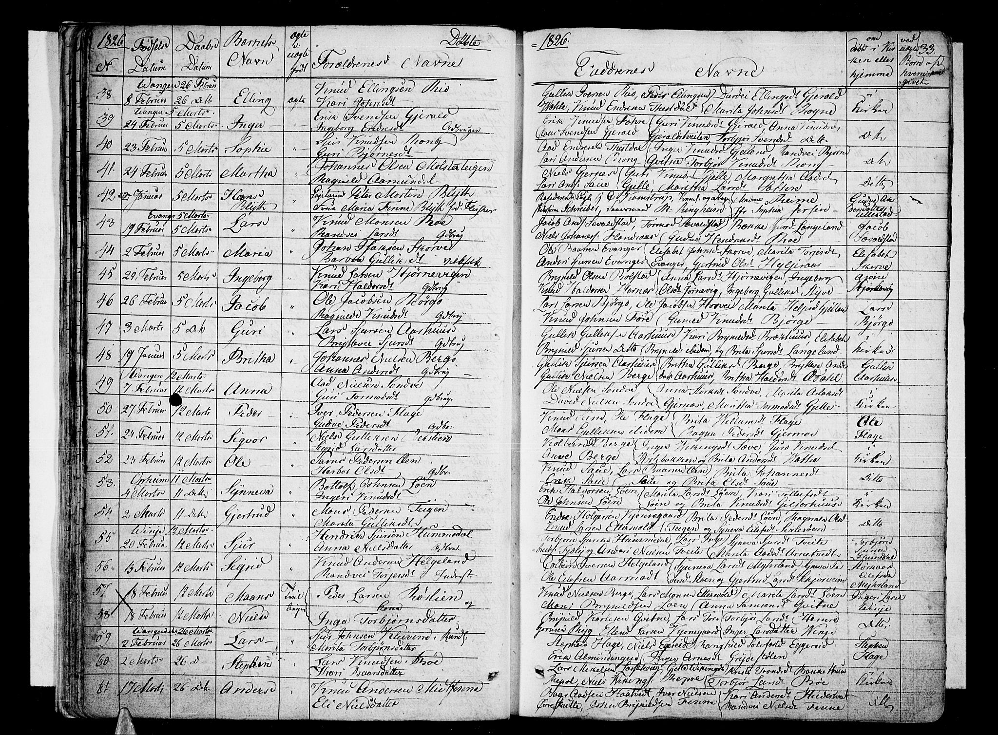 Voss sokneprestembete, AV/SAB-A-79001/H/Haa: Parish register (official) no. A 12, 1823-1837, p. 33