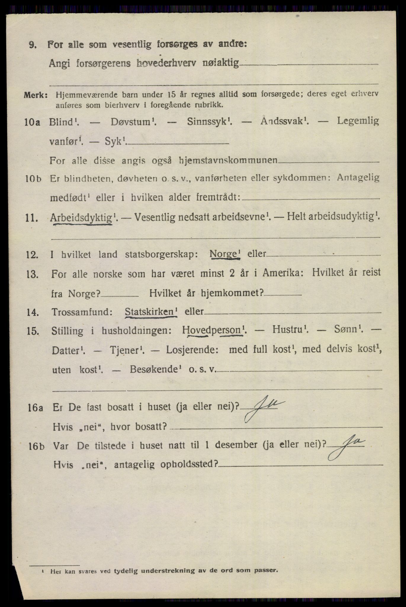 SAKO, 1920 census for Tyristrand, 1920, p. 1249