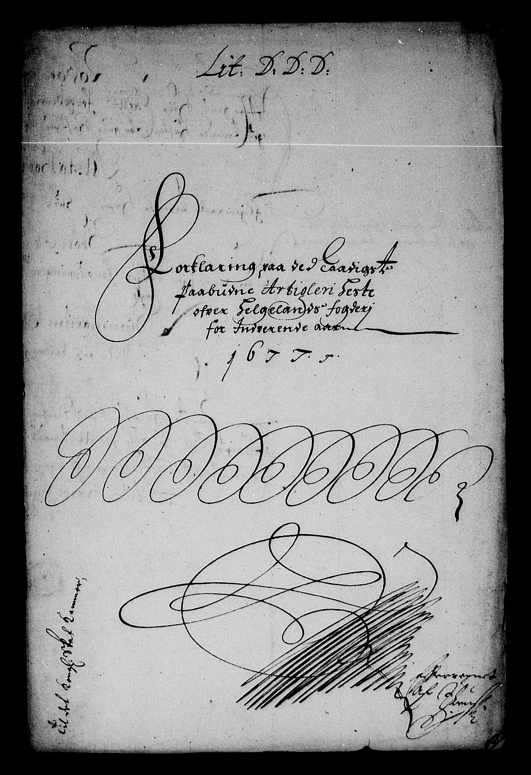 Rentekammeret inntil 1814, Reviderte regnskaper, Stiftamtstueregnskaper, Trondheim stiftamt og Nordland amt, RA/EA-6044/R/Re/L0049: Trondheim stiftamt og Nordland amt, 1677