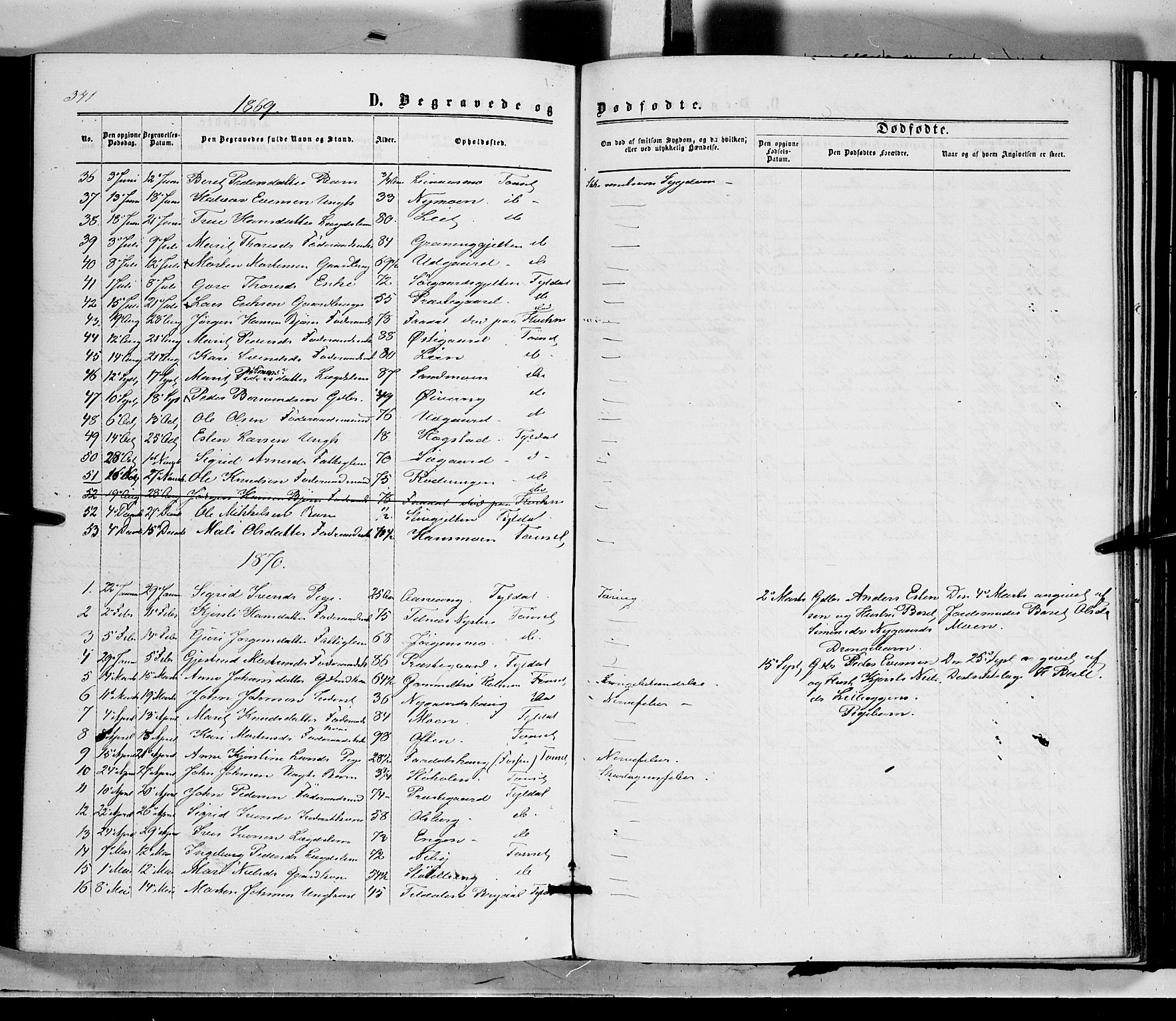 Tynset prestekontor, AV/SAH-PREST-058/H/Ha/Haa/L0021: Parish register (official) no. 21, 1863-1879, p. 341