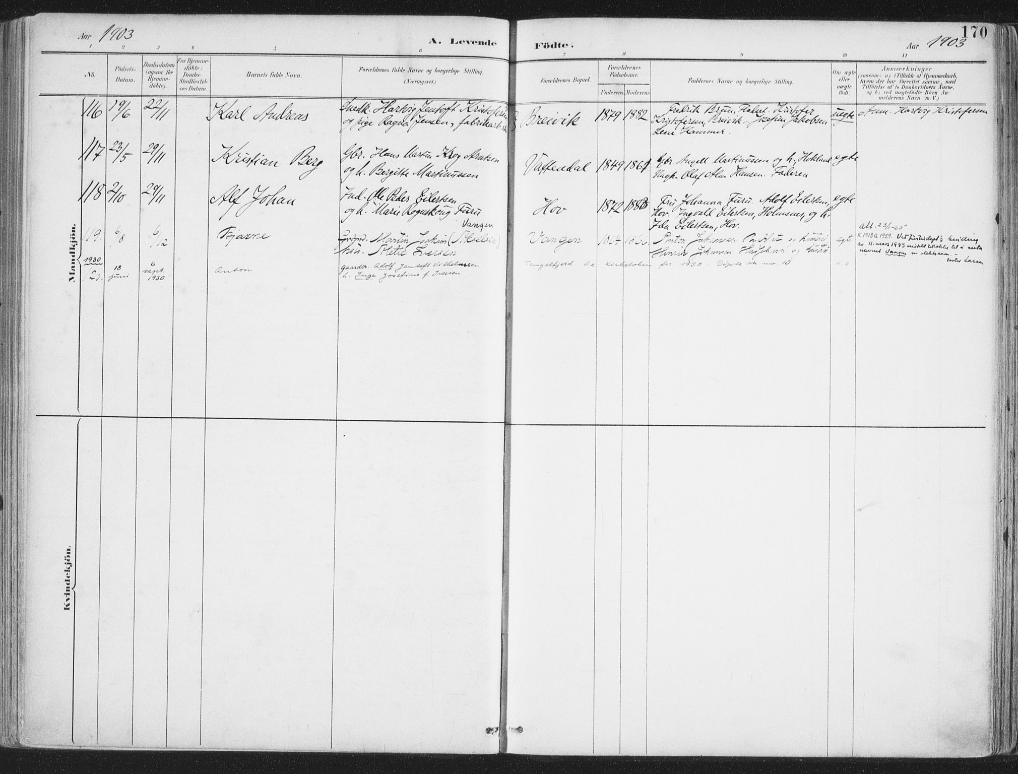 Ministerialprotokoller, klokkerbøker og fødselsregistre - Nordland, SAT/A-1459/888/L1246: Parish register (official) no. 888A12, 1891-1903, p. 170