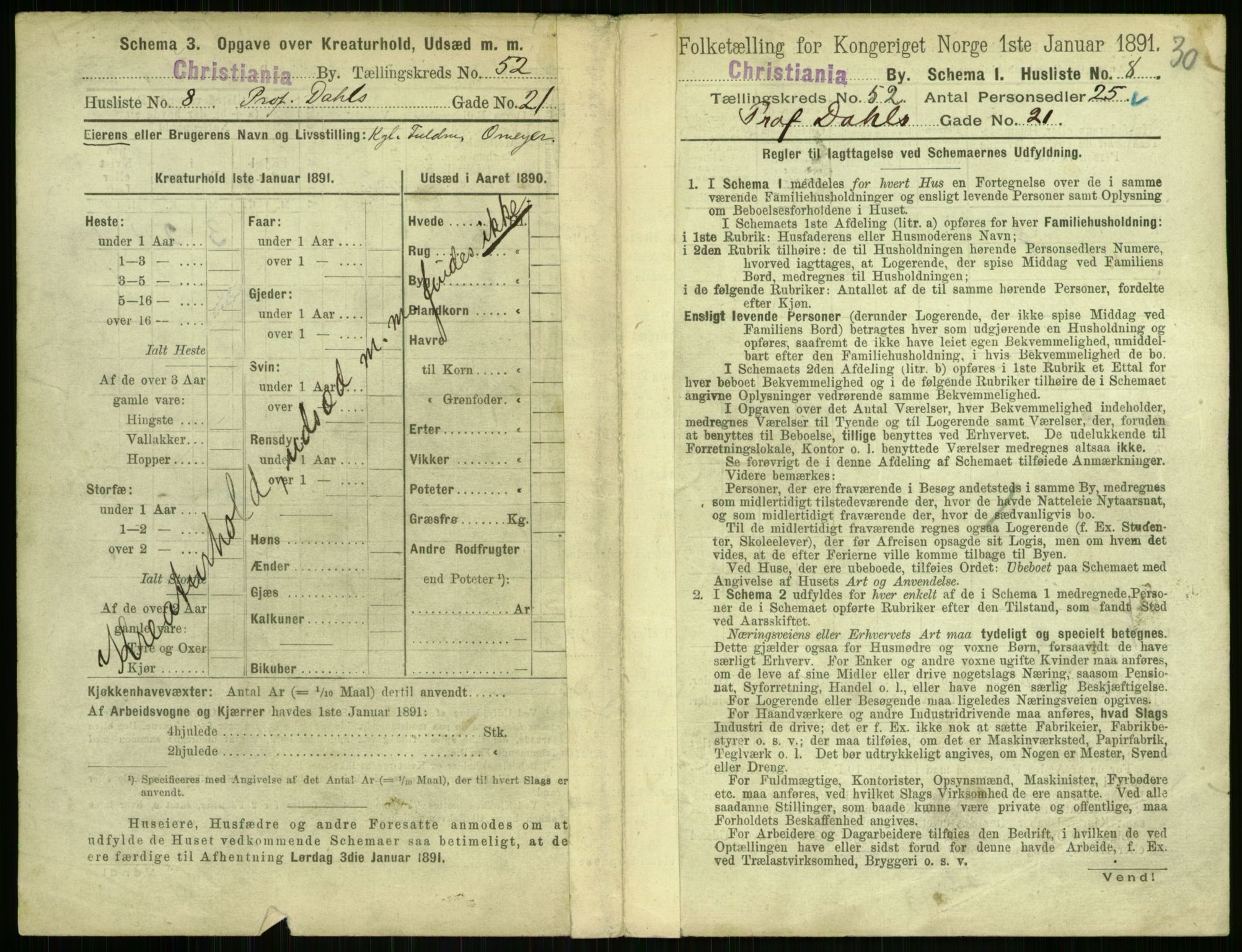 RA, 1891 census for 0301 Kristiania, 1891, p. 29561