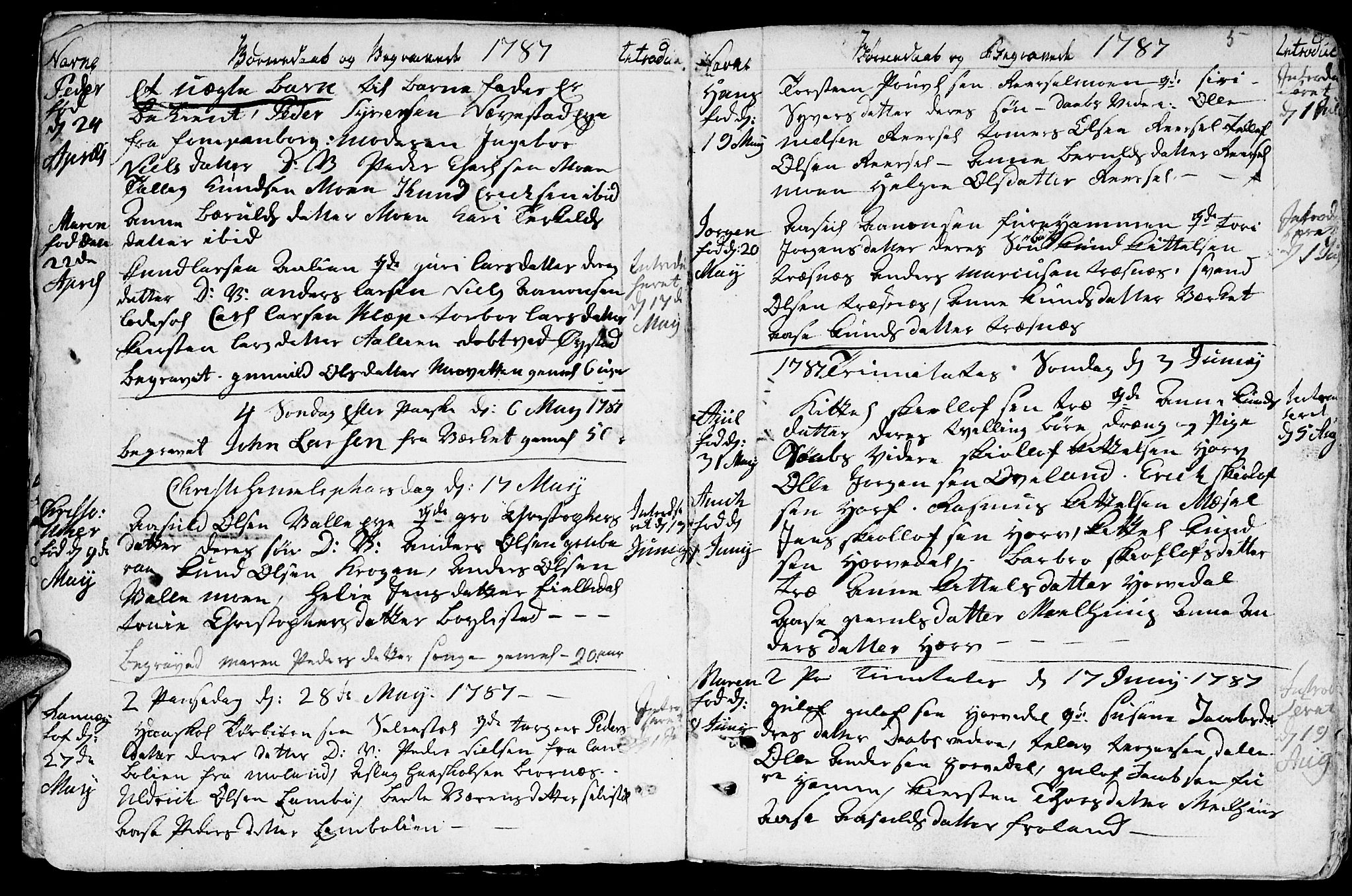 Froland sokneprestkontor, AV/SAK-1111-0013/F/Fb/L0005: Parish register (copy) no. B 5, 1786-1816, p. 5