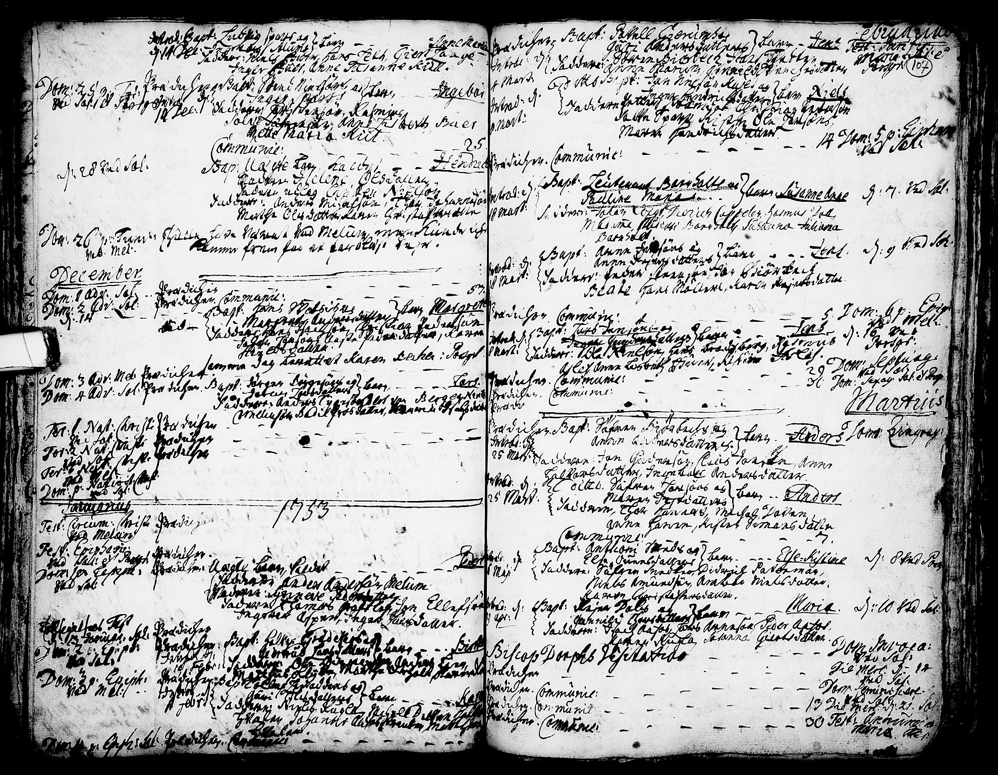 Solum kirkebøker, AV/SAKO-A-306/F/Fa/L0002: Parish register (official) no. I 2, 1713-1761, p. 107