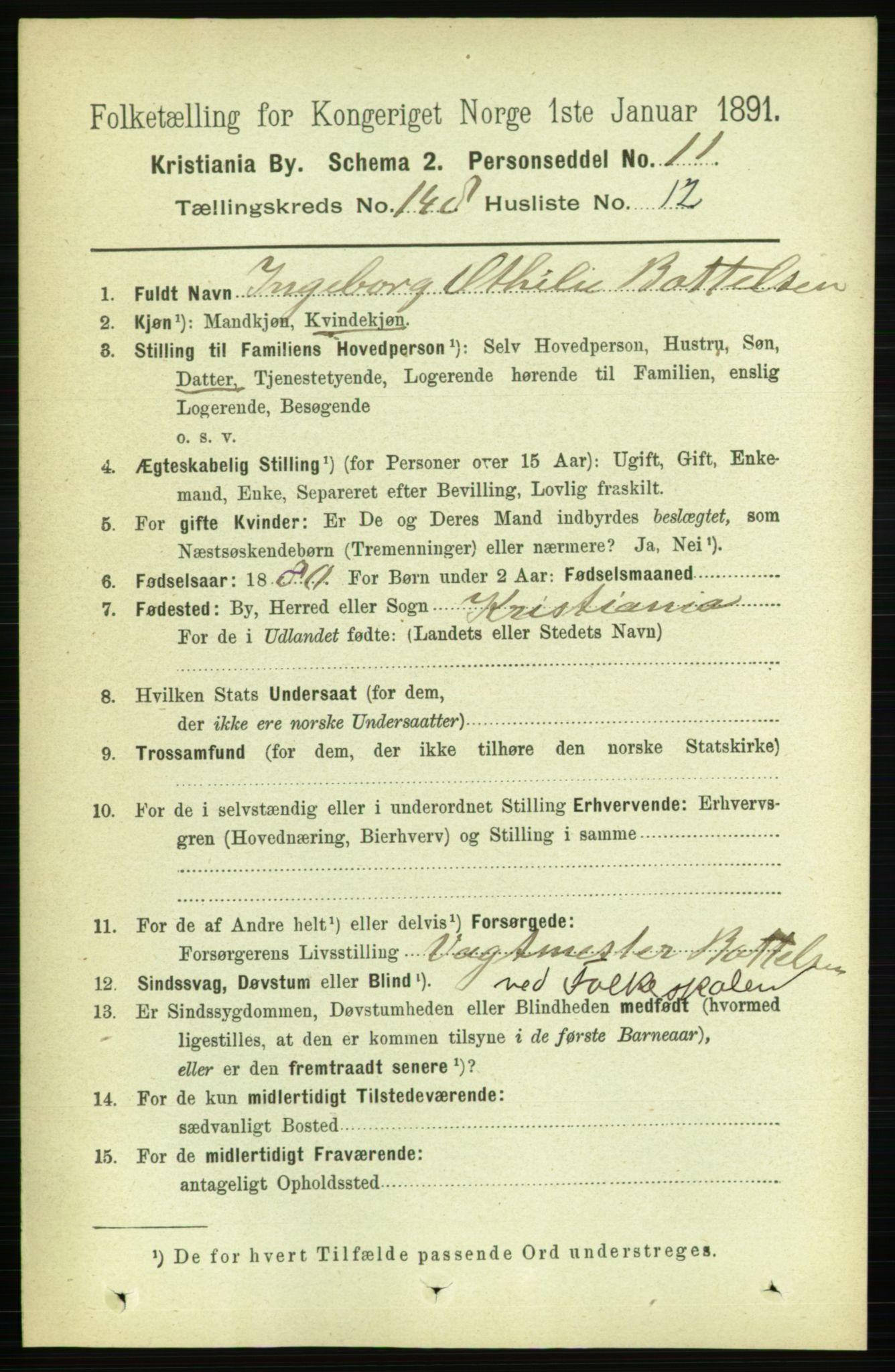 RA, 1891 census for 0301 Kristiania, 1891, p. 82403