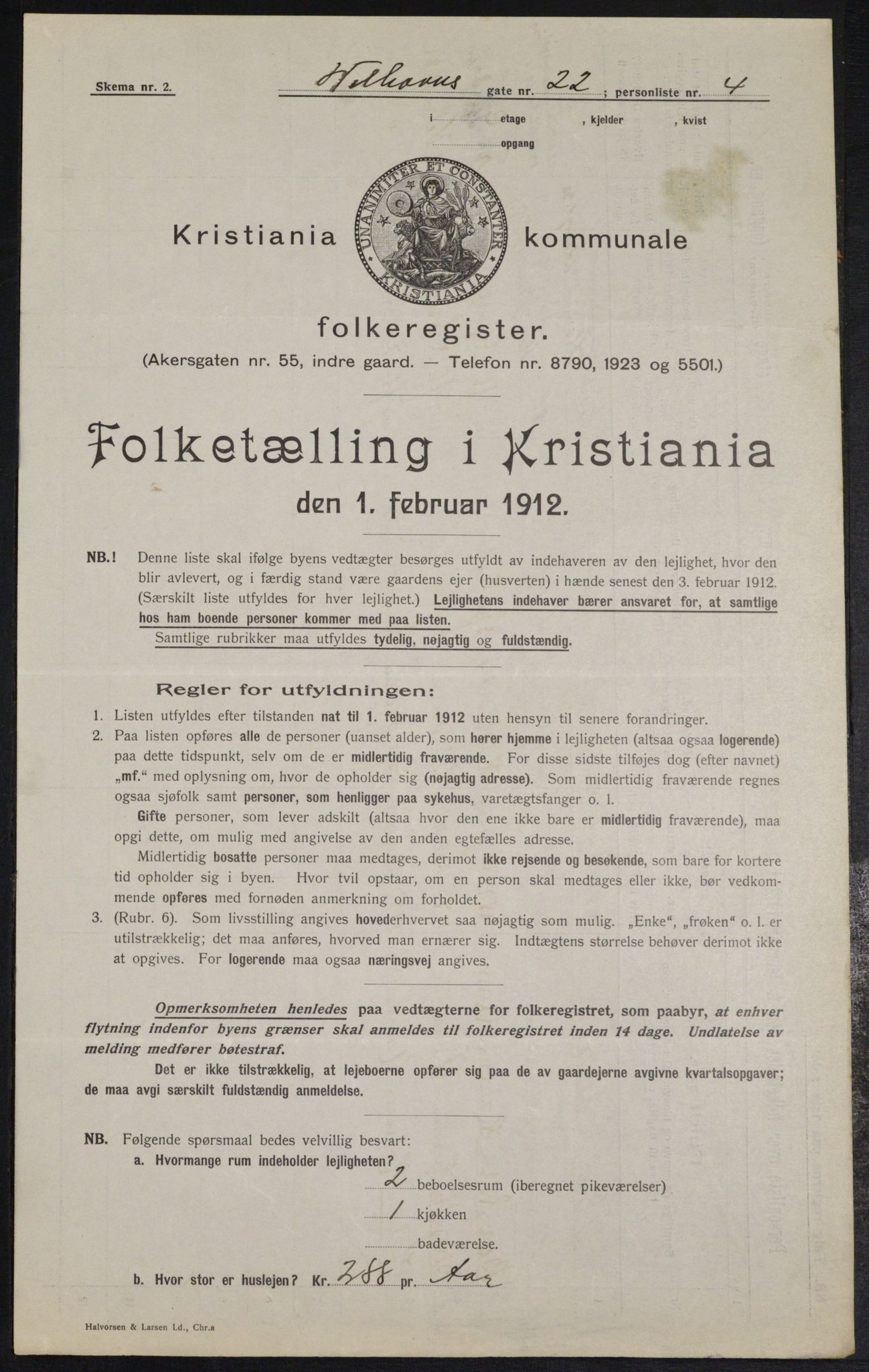 OBA, Municipal Census 1912 for Kristiania, 1912, p. 127716