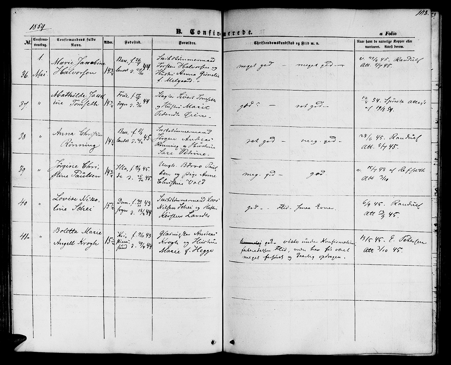 Ministerialprotokoller, klokkerbøker og fødselsregistre - Sør-Trøndelag, SAT/A-1456/604/L0184: Parish register (official) no. 604A05, 1851-1860, p. 102